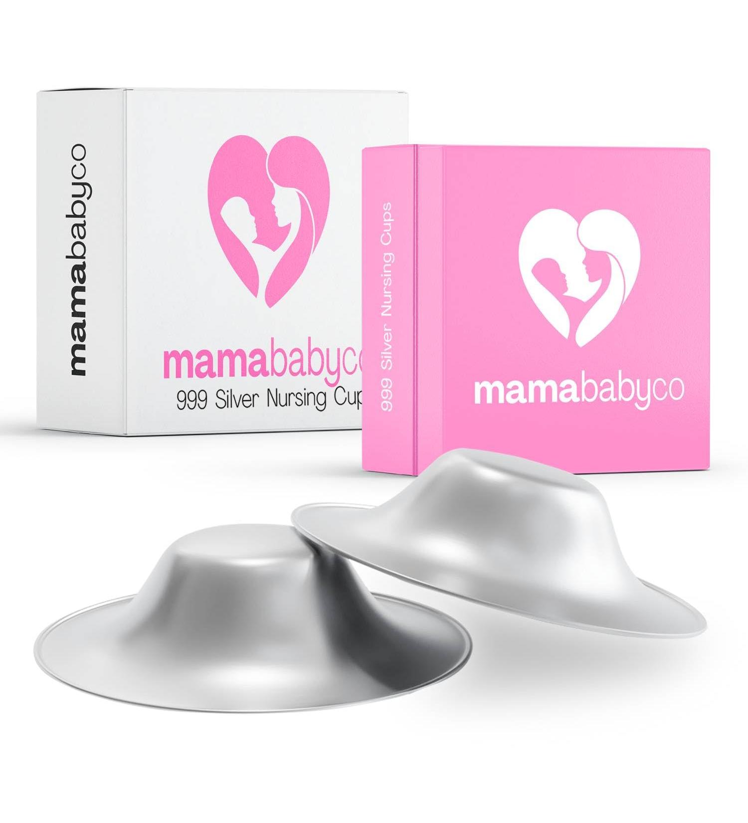 MamaBabyCo Orijinal Silver Nursing Cups 999 Pure Silver Nipple Shields for Newborns Breastfeeding Nipple Covers and Protectors - Buy Online on GoSupps.com