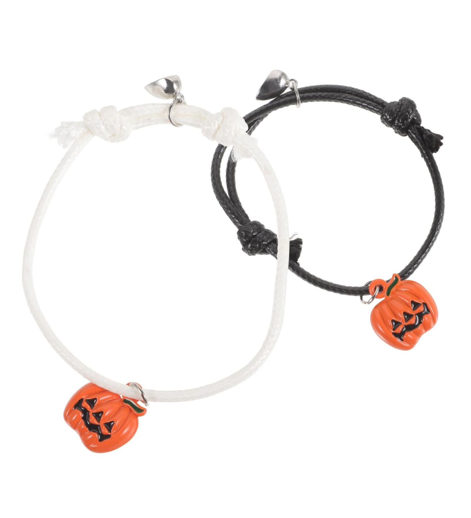ABOOFAN 2 Pcs Girl Bracelet Jewelry Halloween Bracelet Jewelry for Girl Pumpkin Charm Bracelet for Decor Halloween Bracelet for Girl Metal Little Pumpkin European and American - Buy Online on GoSupps.com
