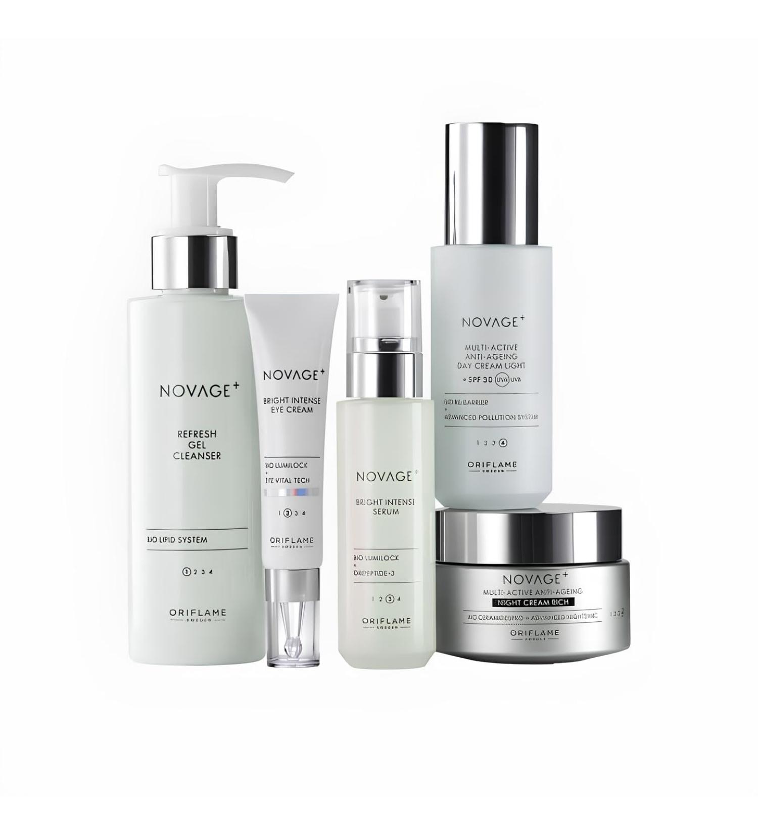 Oriflame NovAge Bright Intense Rutin Set - 5 Products for All Ages | Reduce Dark Spots & Even Skin Tone in 2 Weeks - Shop Internationally - Buy Online on GoSupps.com