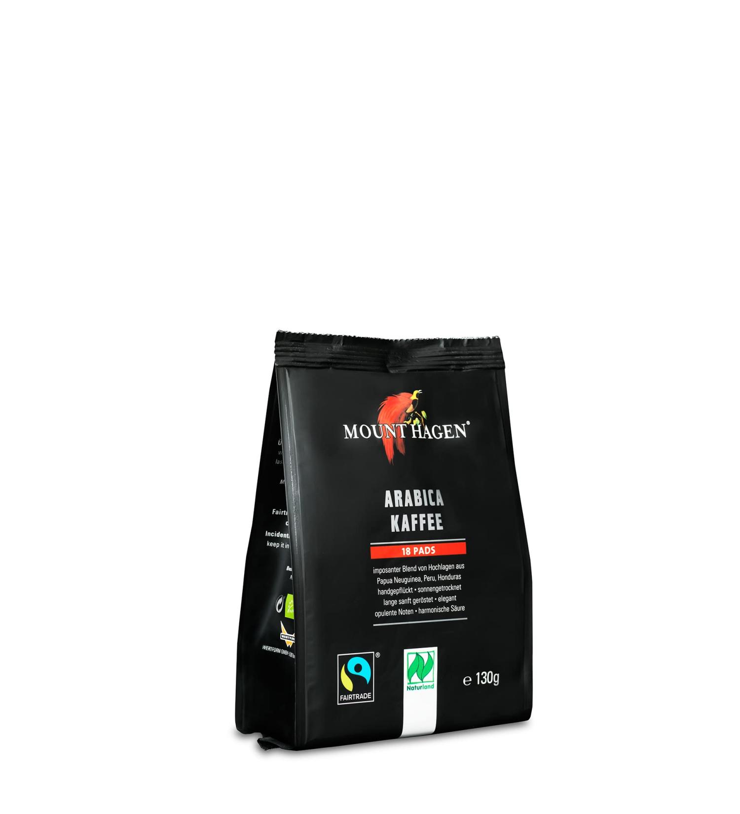 Wertform Mount Hagen Bio FT Naturland coffee pads Arabica 130 g