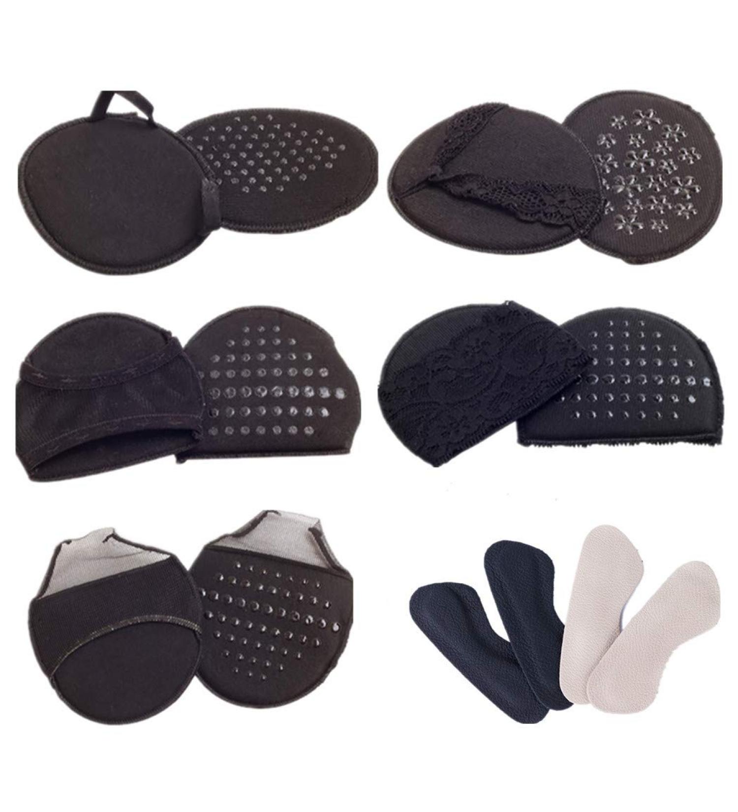 Shop Non-Slippery Forefoot Cushion Padding Insoles - 5 Pairs Ball of Foot & 2 Pairs Heel Grip for Ultimate Comfort - Buy Online on GoSupps.com