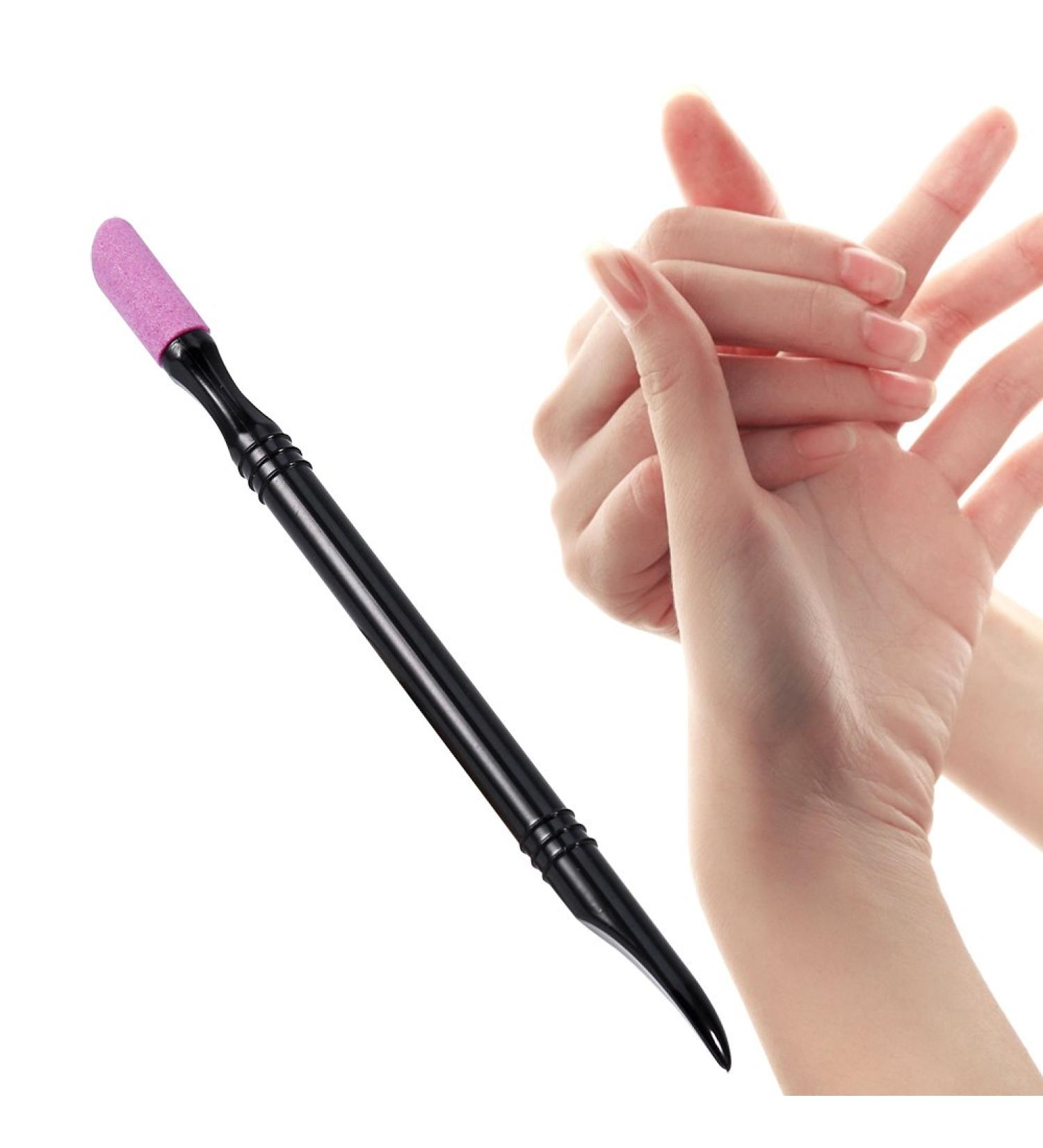 Rotekt Nail Art Cuticle Remover Scrub Quartz Pusher Stick Pen - Manicure Pedicure Tool - Buy Online on GoSupps.com
