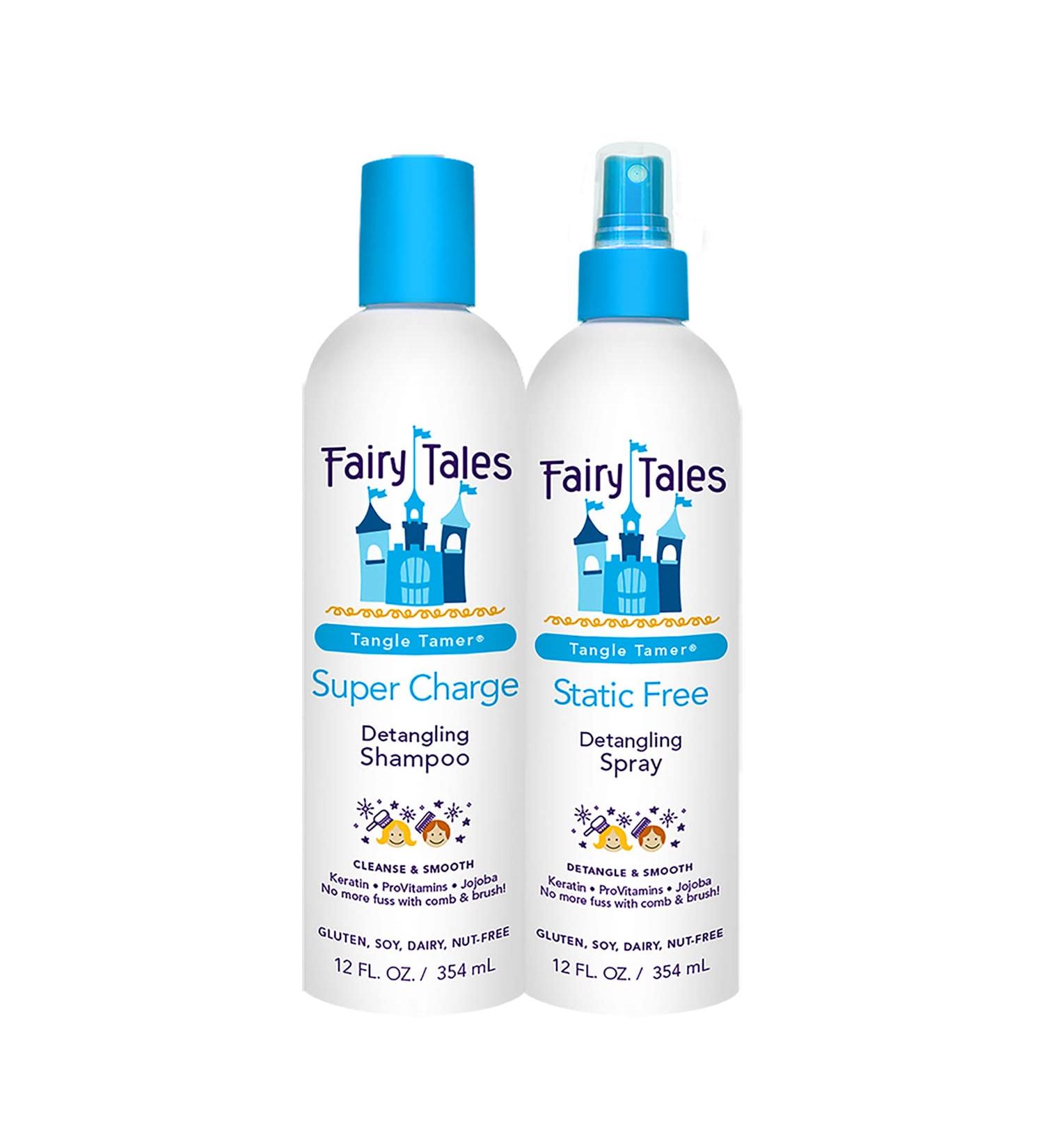Fairy Tales Tangle Tamer Super Charge Bundle - Kids Detangling Shampoo & Static Free Spray - 12 oz (2 Pack) - Buy Online on GoSupps.com