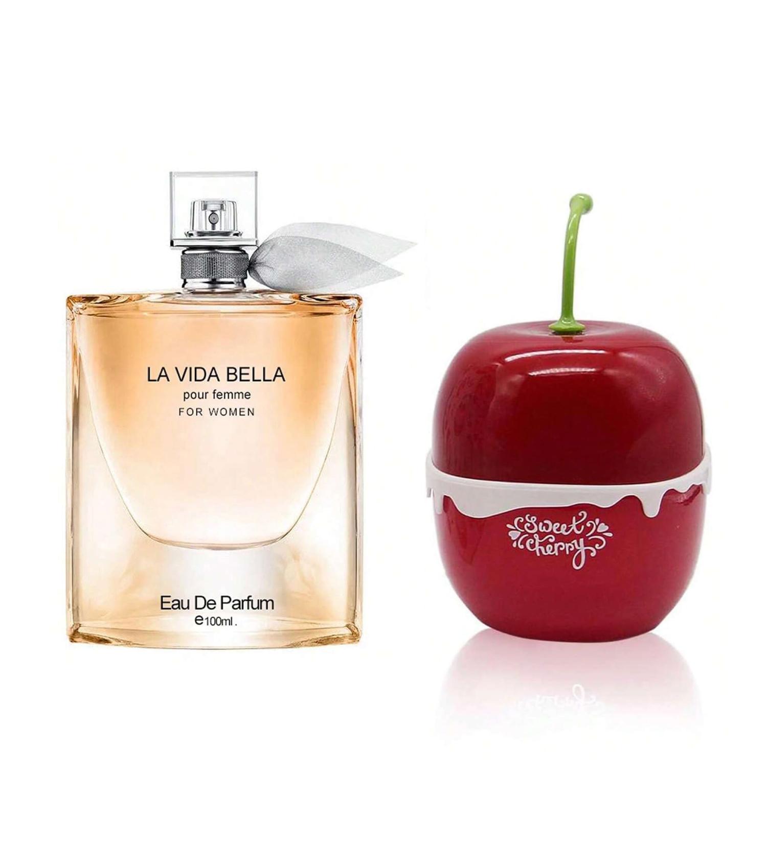 Women's Perfume La Vida Bella& Sweet Cherry Combo Set Eau De Parfum Long Lasting Fragrance 3.4 Fl Oz Spray Each for Daily Used la vida bella&Sweet Cherry - Buy Online on GoSupps.com