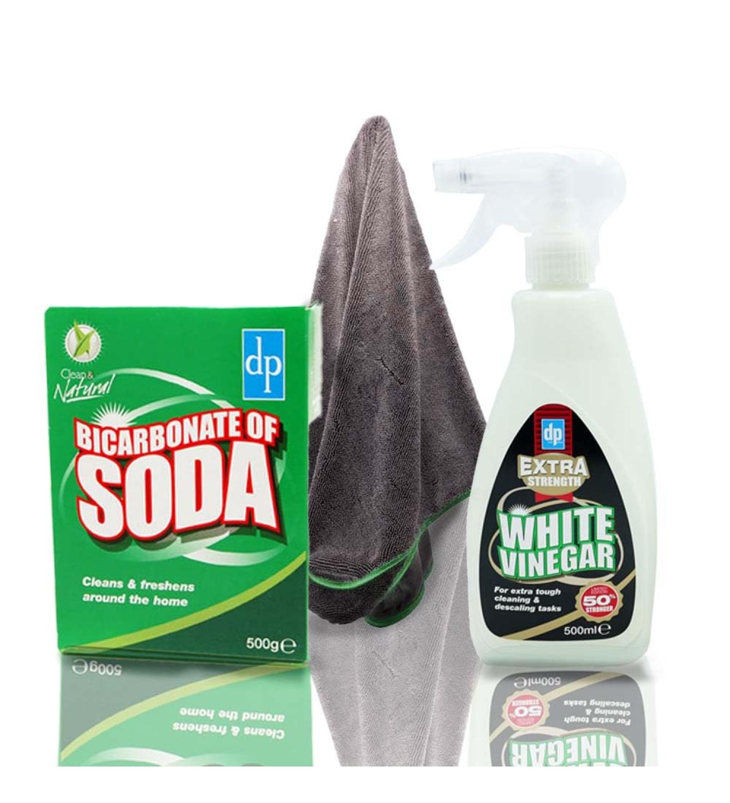 Ditch EXTRA strength white vinegar spray for cleaning| Bicarbonate of soda for cleaning| microfibre cloth white vinegar and baking soda for cleaning - Buy Online on GoSupps.com
