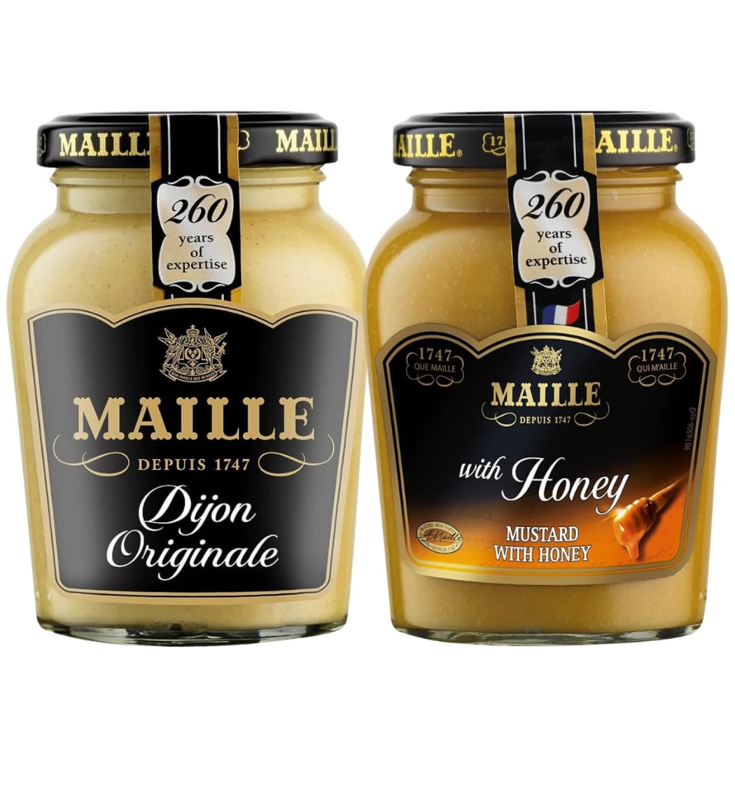 Mustard Bundle with Maille Original Dijon Mustard 215g With Maille Honey Mustard 230g (2 Pack) - Buy Online on GoSupps.com