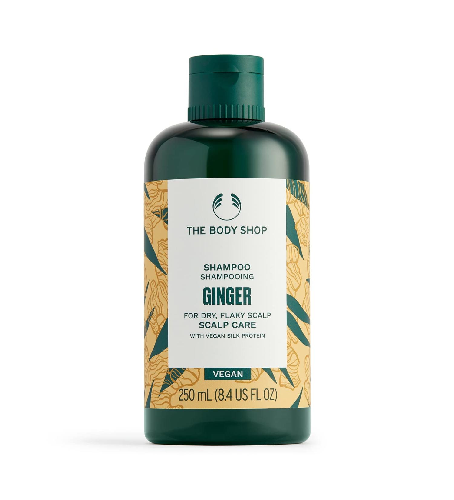 The Body Shop Ginger Scalp Care Shampoo - Vegan Silk Protein - 250ml - Buy Online on GoSupps.com