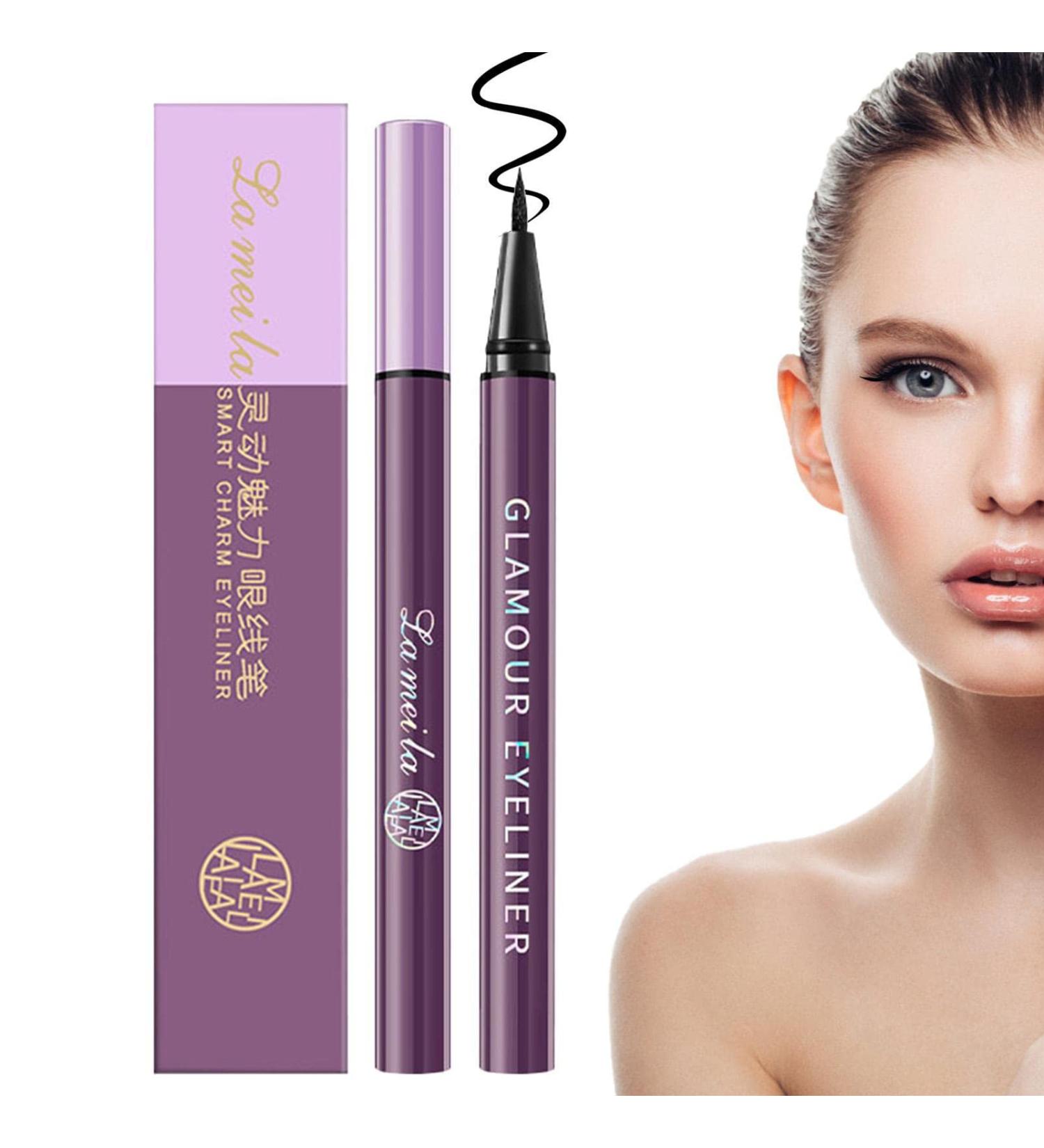 Liquid Eye Liners for Women | Waterproof Eye Cosmetics with Fine Tip Portable Black Eye Liners for Beginners Long Wear Fast Drying Eye Makeup for Travel - Buy Online on GoSupps.com