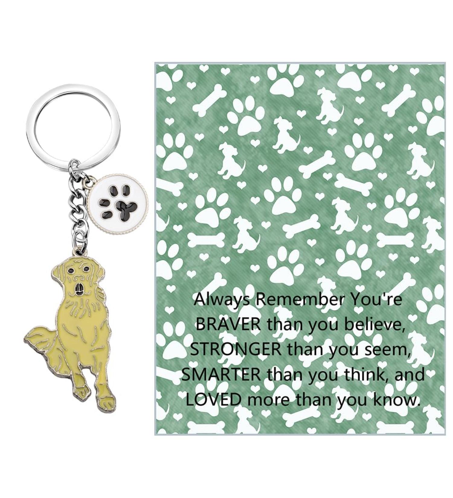 Ensianth Dog Keychain - Perfect Gift for Dog Lovers | Puppy Paw Print Keyring for Dog Owners - Ideal for Mom & Dad - Buy Online on GoSupps.com