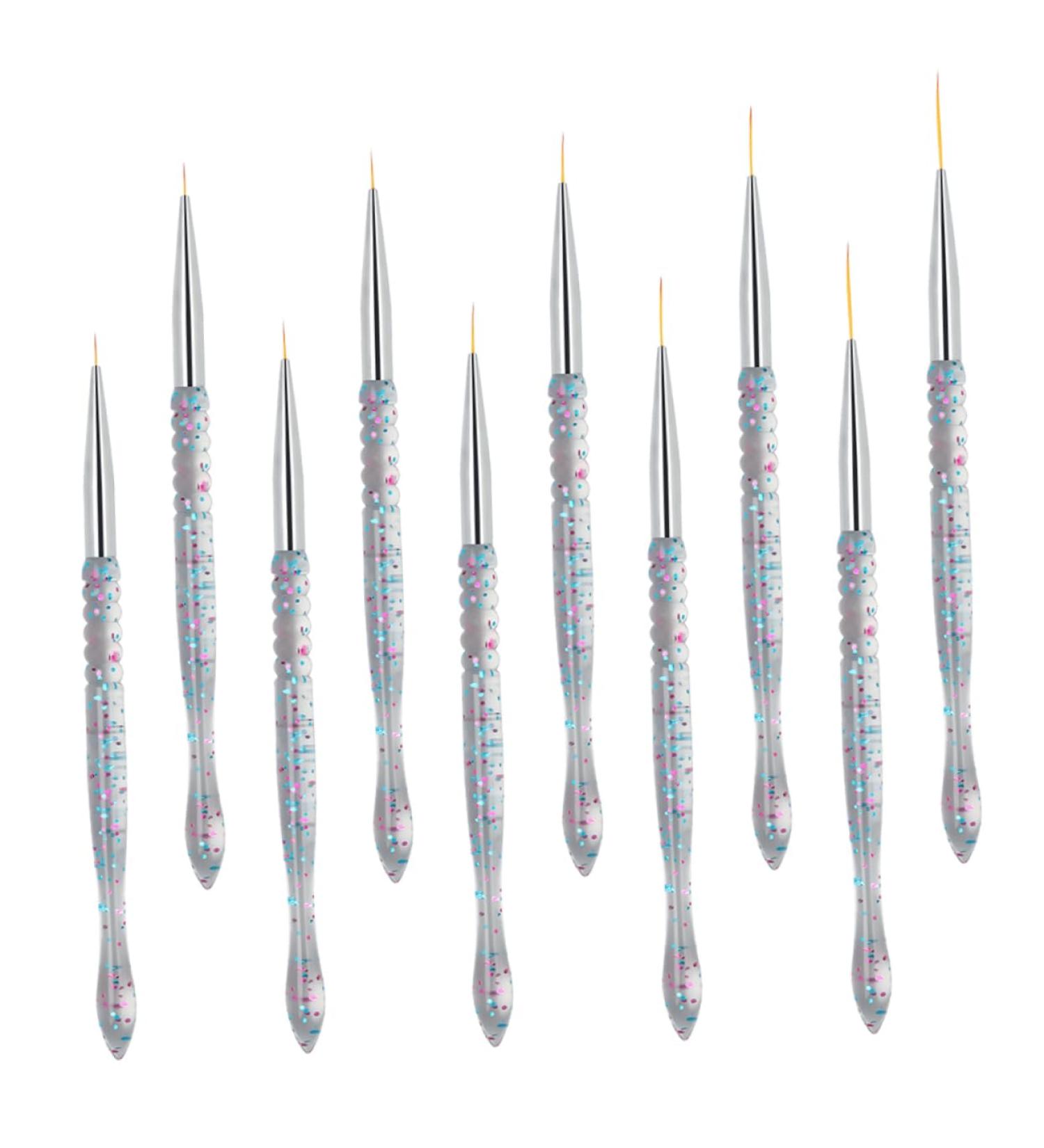 Ipetboom Nail Brush Kit 2sets Nail Art Drawing Pen Nail Art Liner Transparent Handle Nail Brush Manicure Tools Professional Kit De Manicura Nail Pens Brush Miniature Eyeliner Brush - Buy Online on GoSupps.com
