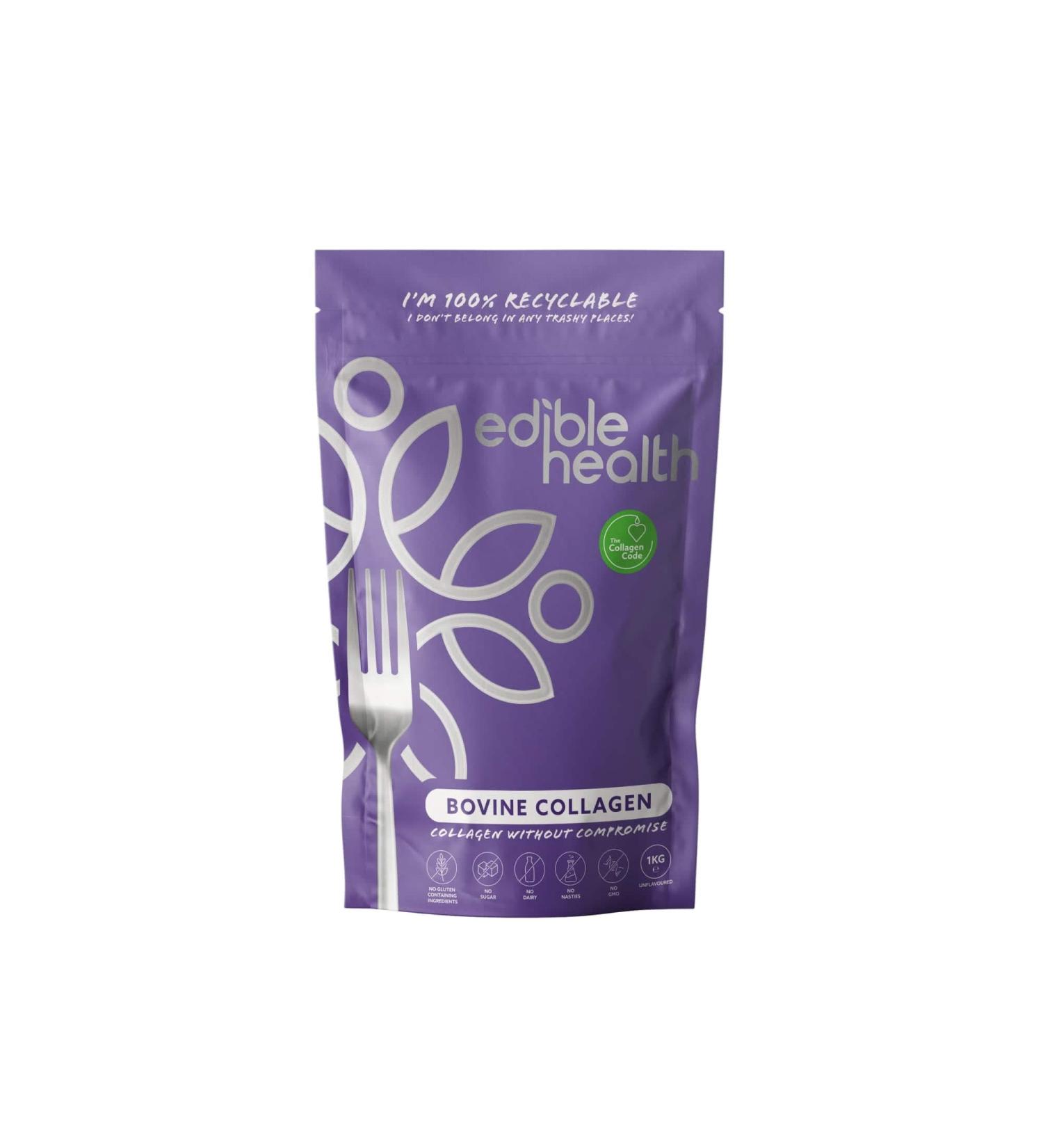 Hydrolysed Bovine Collagen Powder | 1Kg Pouch | Types 1 & 3 Protein Peptides | 18 Amino Acids | Paleo Keto Kosher Halal | UK & EU Certified - Buy Online on GoSupps.com