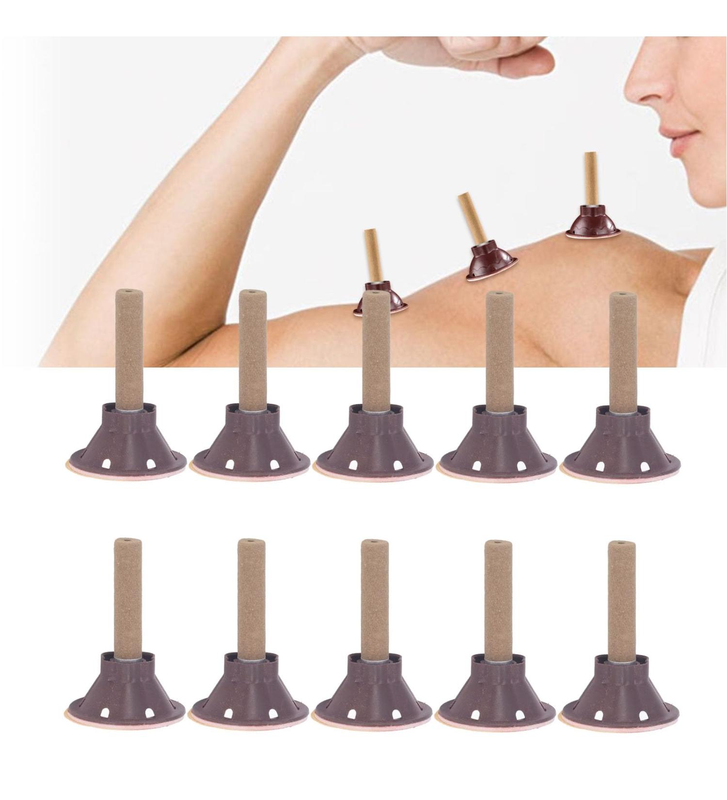Pure Moxa Cone - 10pcs Self-Adhesive Moxibustion Sticks for Blood Sugar Control & Fatigue Relief - Health Care | International Shipping - Buy Online on GoSupps.com