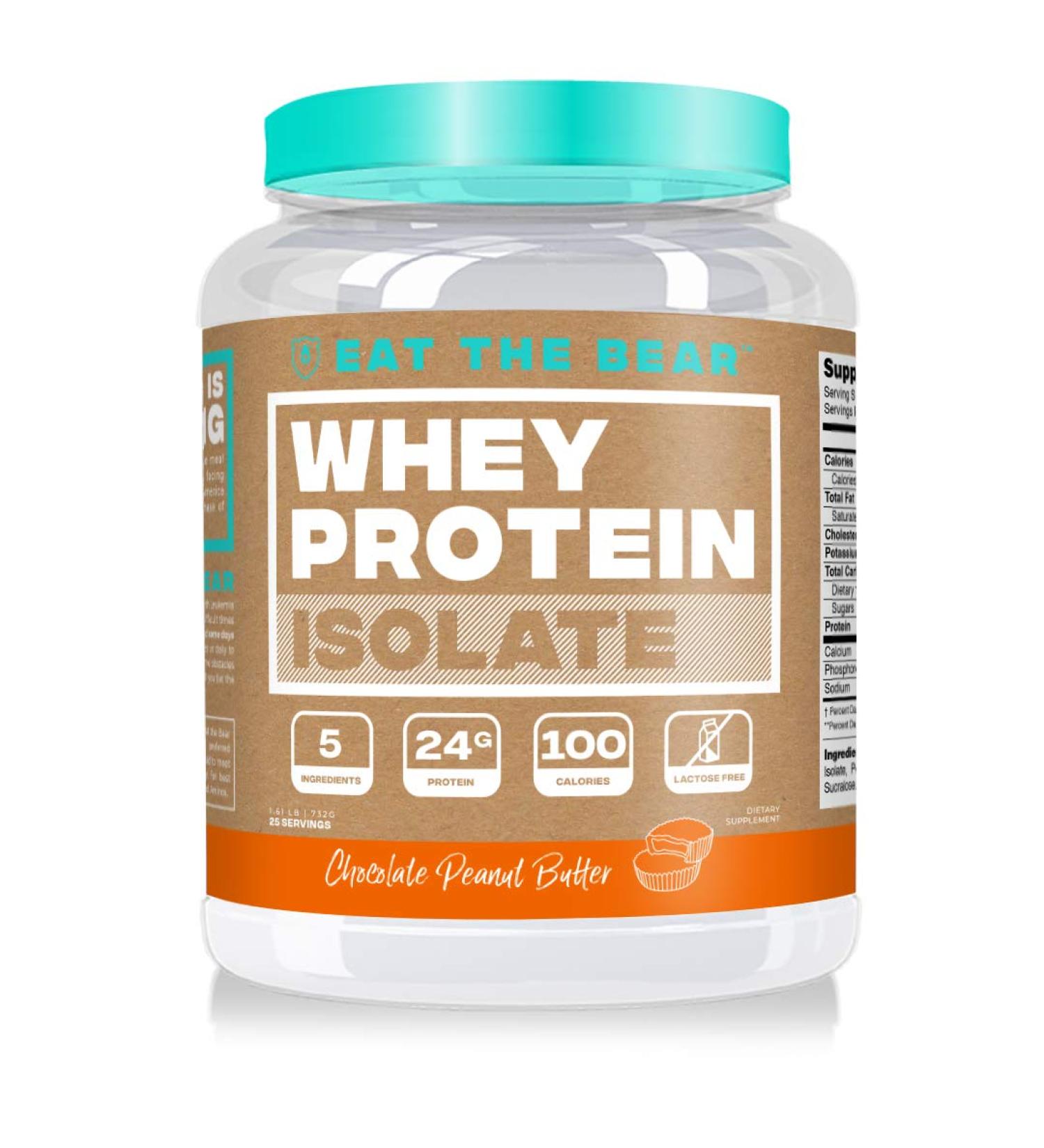 Buy Eat The Bear Bare Isolate - Chocolate Peanut Butter - 25 Servings | High-Protein Supplement - Buy Online on GoSupps.com