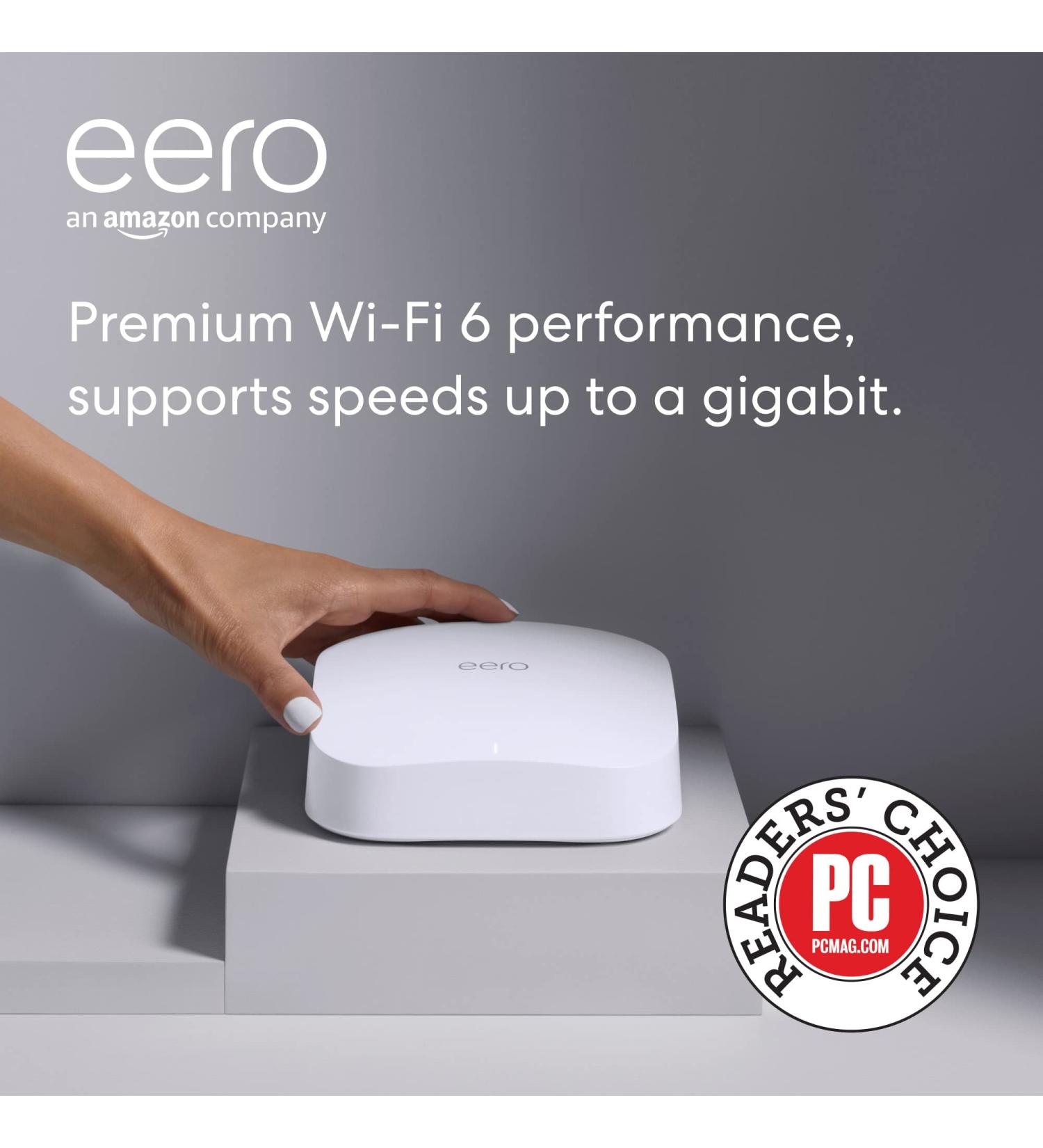 Amazon eero Pro 6 Mesh Wi-Fi 6 Router - Fast Gigabit Speeds, Reliable Connectivity for 75+ Devices | 2,000 sq. ft. Coverage | 2020 Release - Buy Online on GoSupps.com