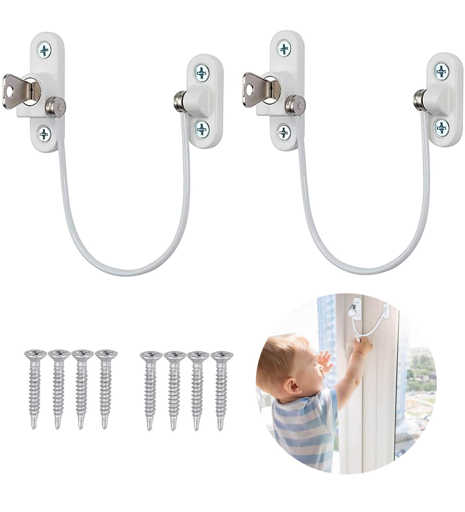 Xelparuc Window Restrictor Locks 2Pcs - Professional Child Safety UPVC Locks - Buy Online on GoSupps.com