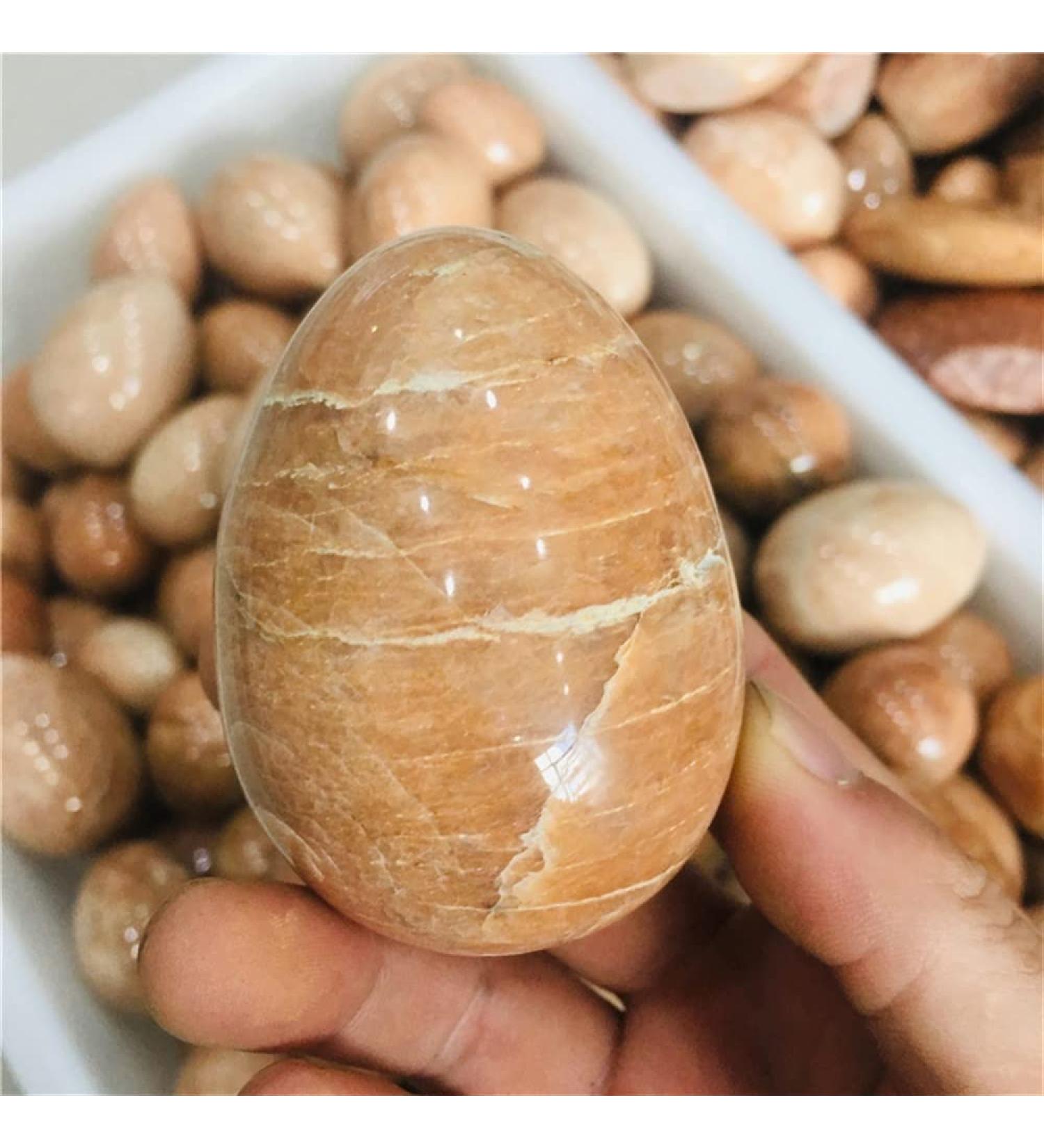 Natural Magic Natural Peach Moonstone Sphere Quartz Crystal Stone Eggs Reiki Decoration Gift PEIQIYIN Full of Texture - Buy Online on GoSupps.com