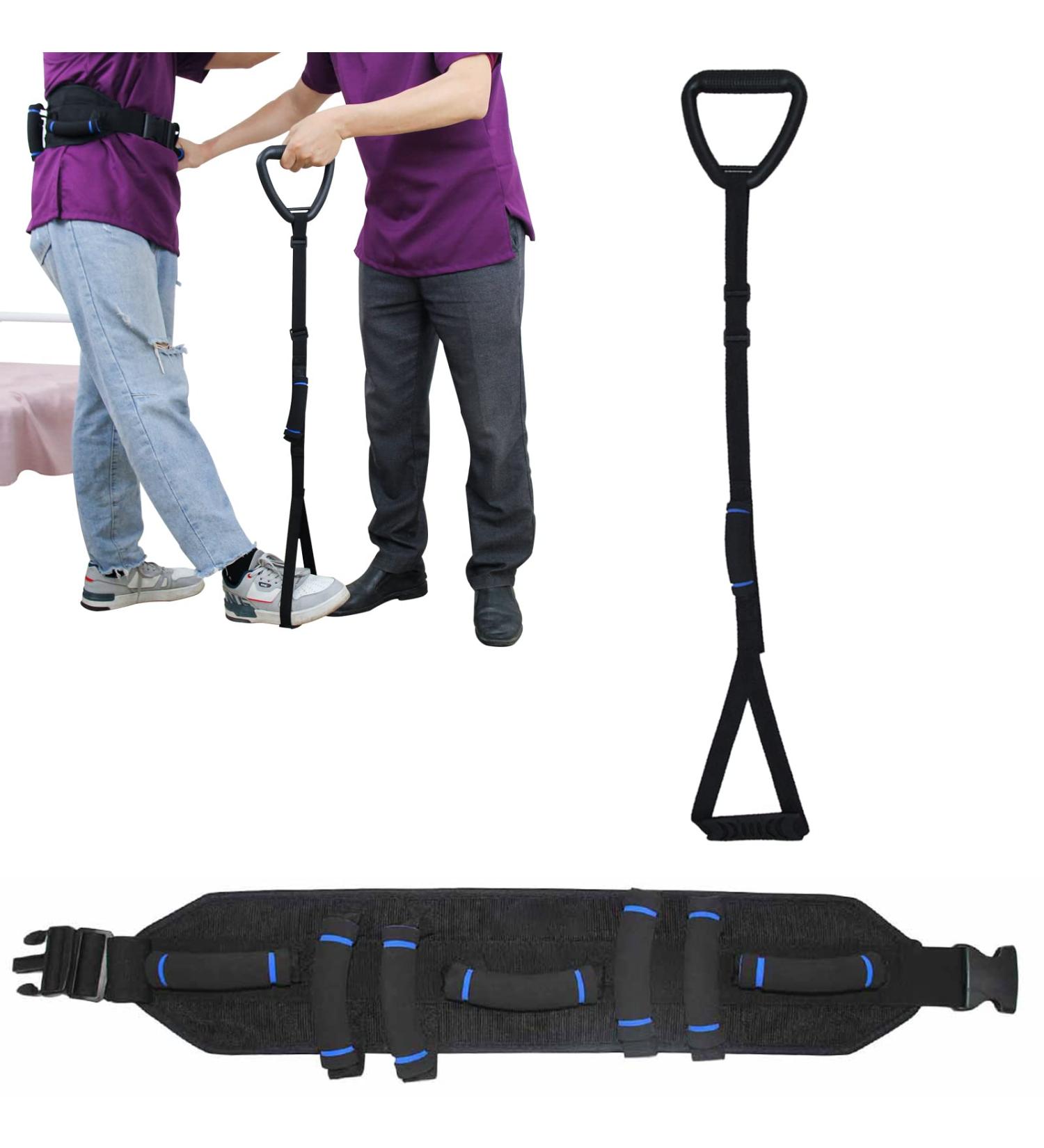 KkaFFe Multi Loop Leg Lift Strap Rigid Ring for Leg Hip and Knee Surgery Recovery kit with Adjustable Handle Active Leg Lift for Practicing Walking Rehabilitation aids(Black-2Pack) - Buy Online on GoSupps.com