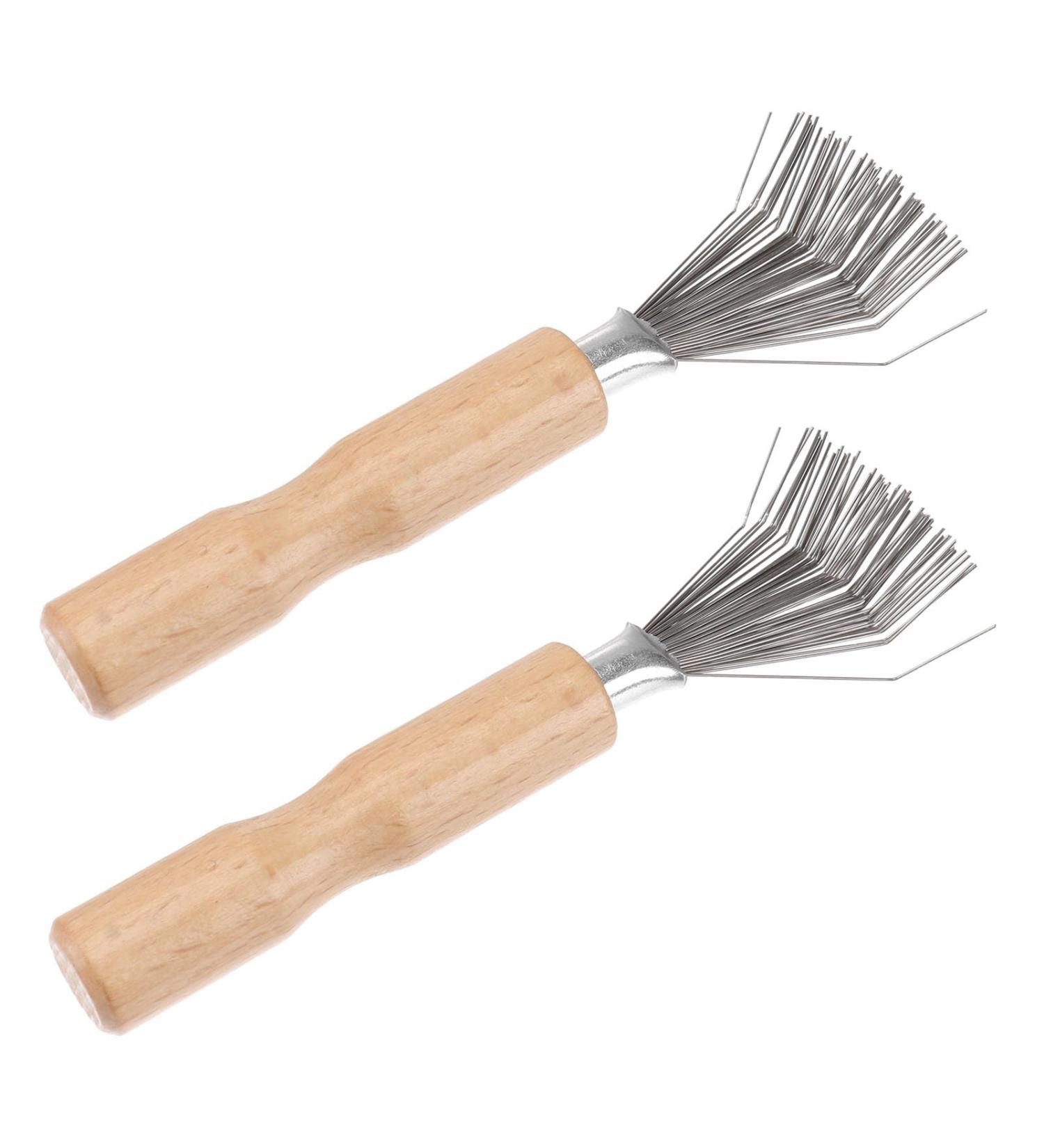 Operitacx Lot de 2 Peignes de Nettoyage pour Cheveux Manche en Bois et Peigne M tallique Outil pour Enlever Poils et Salet s Adapt Salon et Usage Domestique Nettoyage Pr cis des Brosses - Buy Online on GoSupps.com