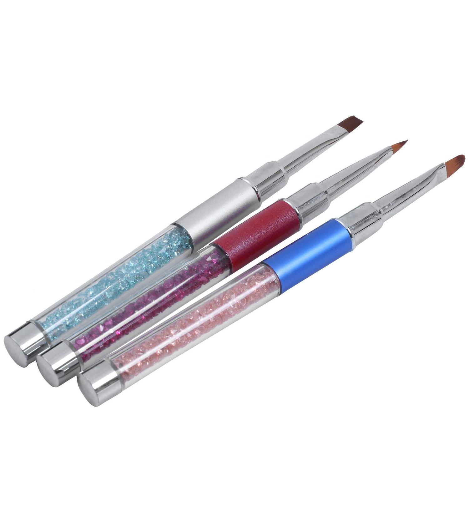 RETYLY 3Pcs/Set Nail Art Acrylic Rhinestone Brush Lines Pattern Drawing Pen Manicure Tool 03 - Buy Online on GoSupps.com