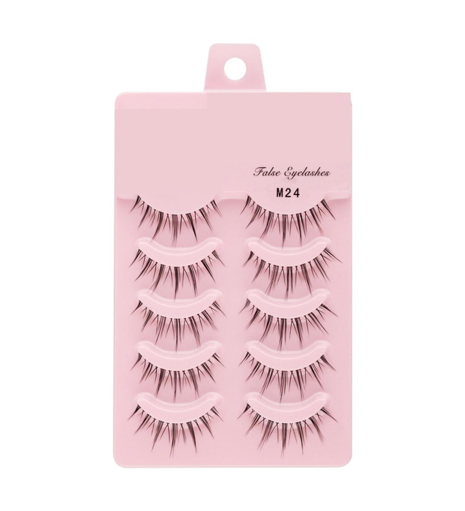 UAMOU 2-50Boxes Manga Lashes False Eyelashes Doll Korean Natural Anime Lashes Spiky Thick Faux Mink Eye Lash Strips Makeup Cheerfully (Color : M24 Size : 2 boxes) - Buy Online on GoSupps.com