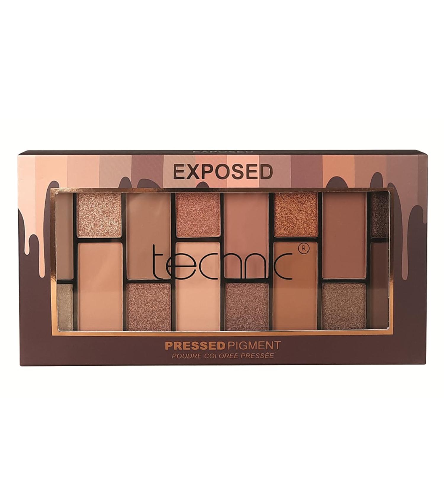 Technic Exposed Eyeshadow Palette - 16 Long Lasting Shades for Day or Night Looks - Browns, Bronzes & Neutrals - 29.6g - Buy Online on GoSupps.com