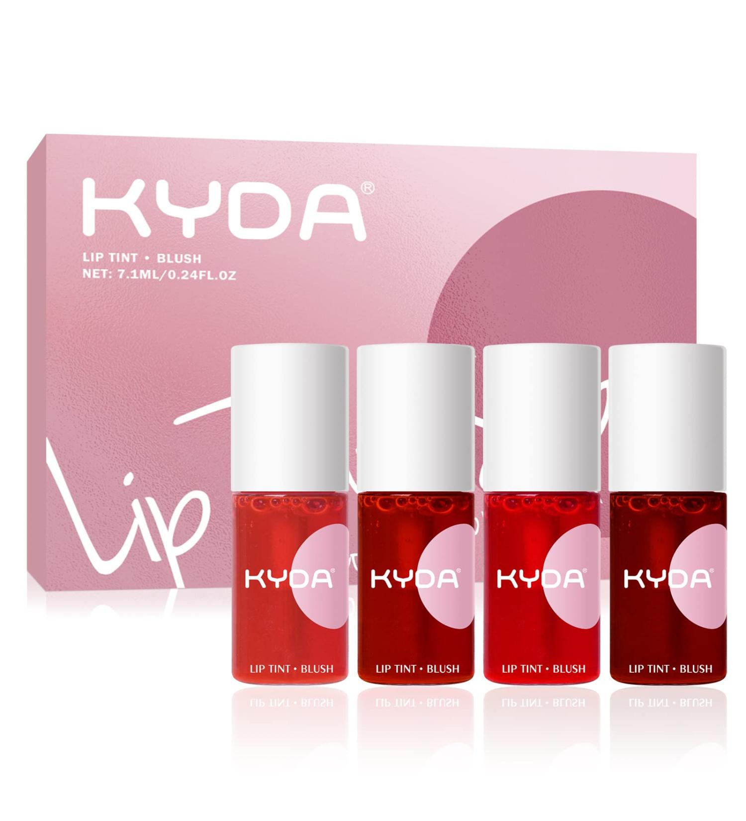 KYDA 4 Colors Lip Tint Stain Set - Long Lasting Velvet Lip Stain, Waterproof & Moisturizing Lipstick - Natural Matte Lip Color Makeup 4pc - Buy Online on GoSupps.com