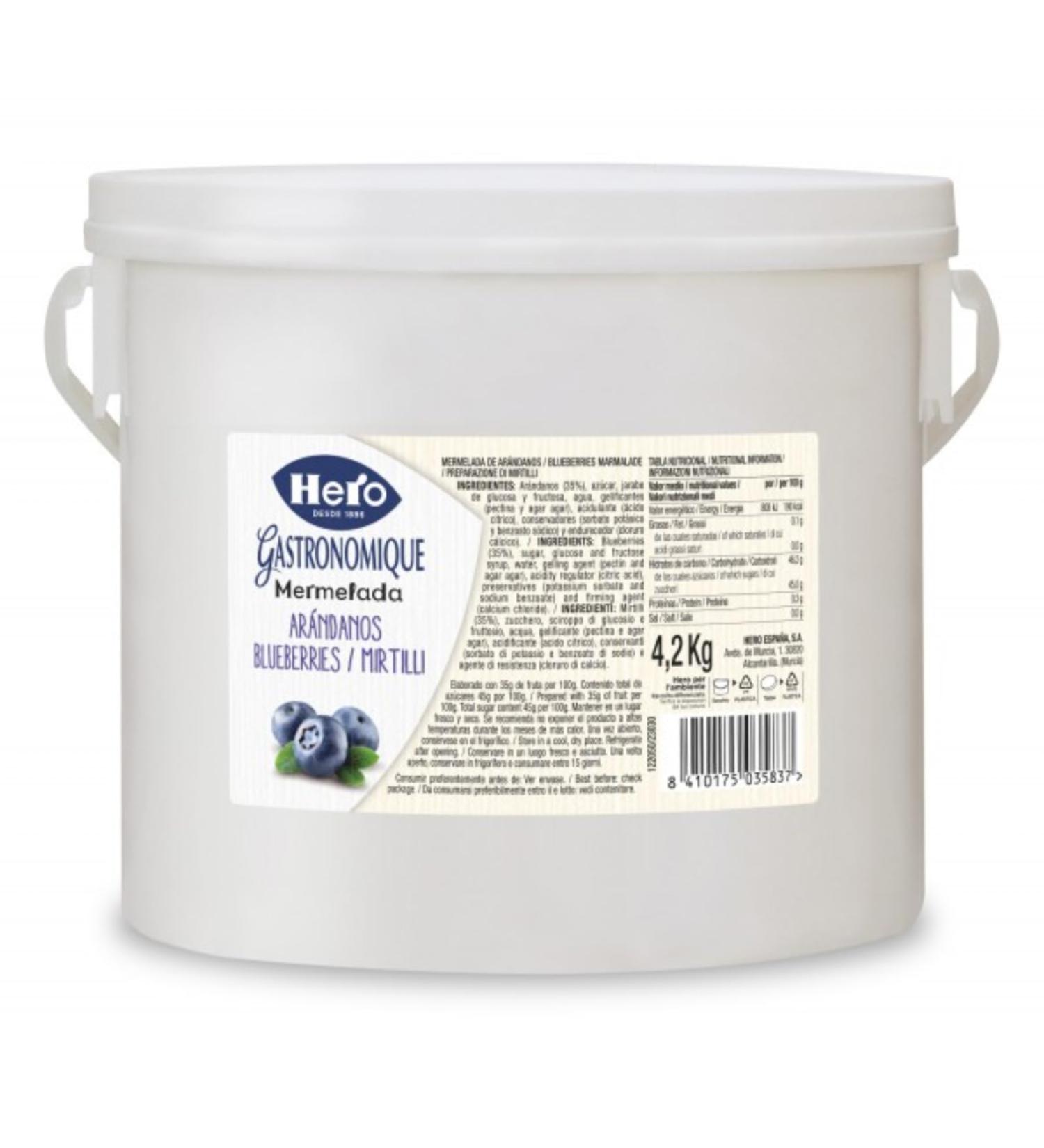 Preparation of Fruit Hero Jam Blueberries Bucket 4.2 kg