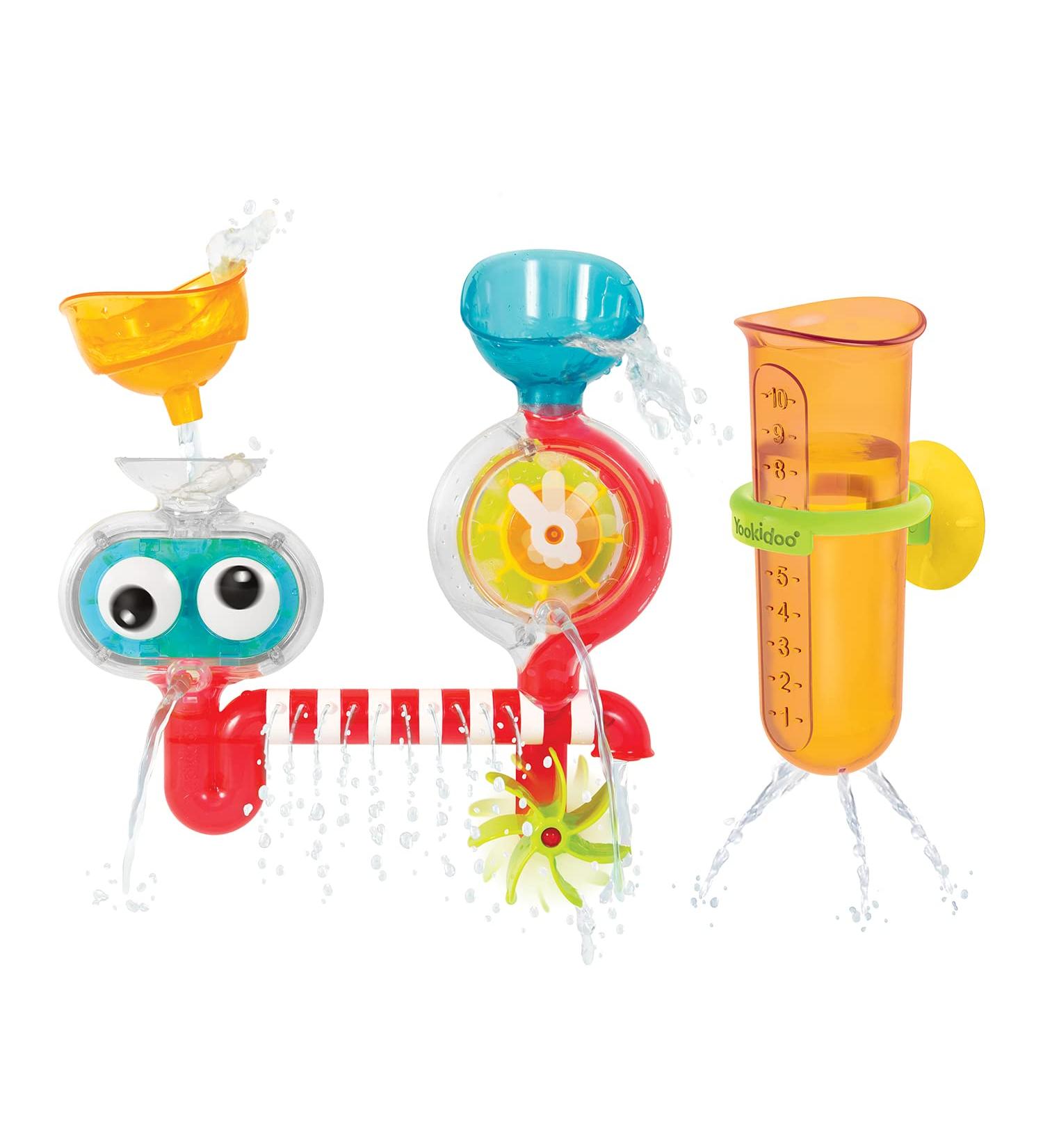 Yookidoo Toddler Bath Toy - Spin 'N' Sprinkle Water Lab | Mold-Free Suction Cups | Ages 1-3 | Perfect Kids Gift - Buy Online on GoSupps.com