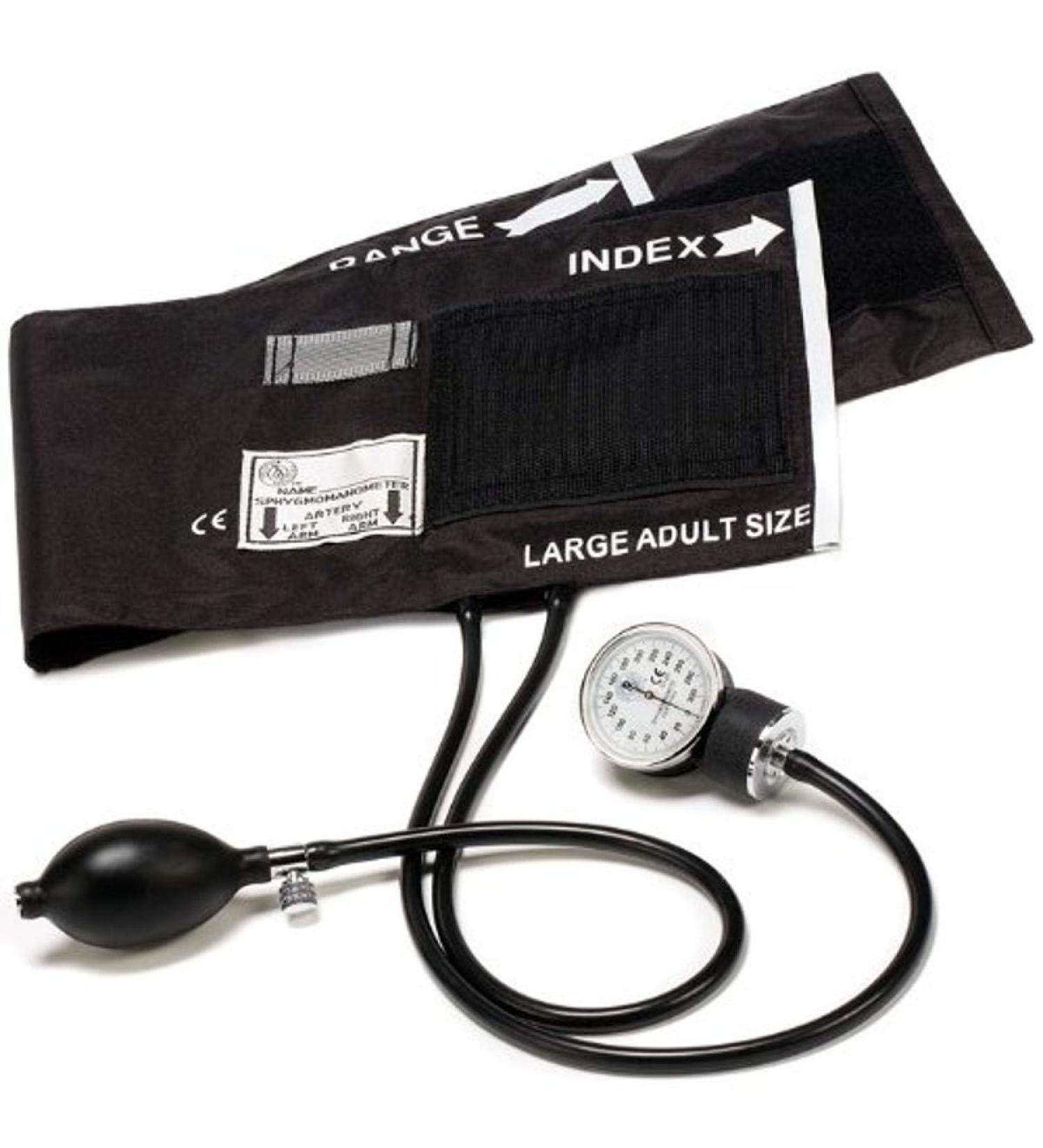 Prestige Medical 82-OB-BLK Adult Aneroid Sphygmomanometer - Large Black - Buy Online on GoSupps.com
