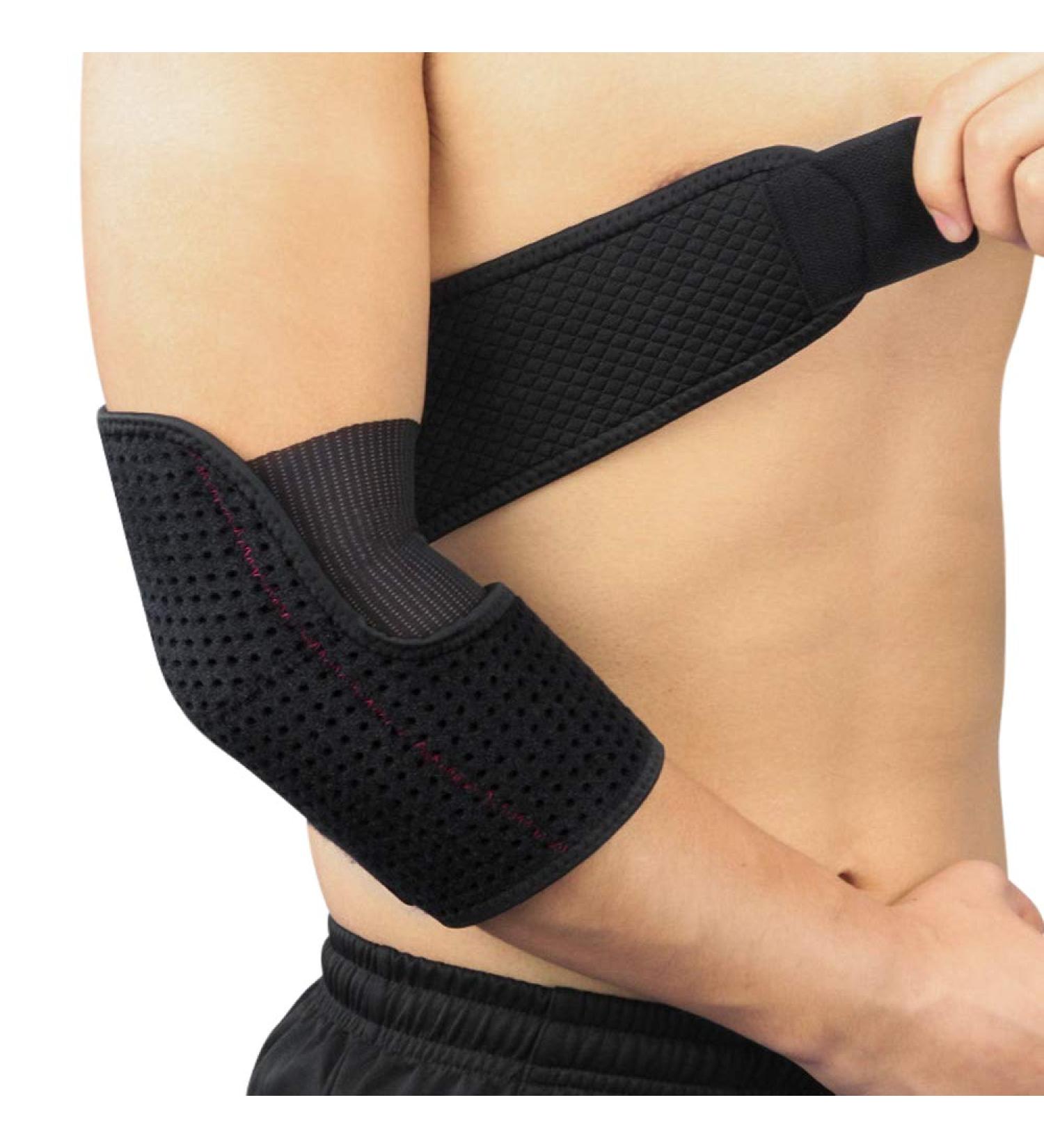 Elbow Brace Support Adjustable Neoprene Arm Wrap Sports Elbow Protector Antislip Arm Guard Compression Sleeve Crashproof Elbow Pad Breathable Tennis Golf Elbow Guard Protector for Men Women(Single) - Buy Online on GoSupps.com