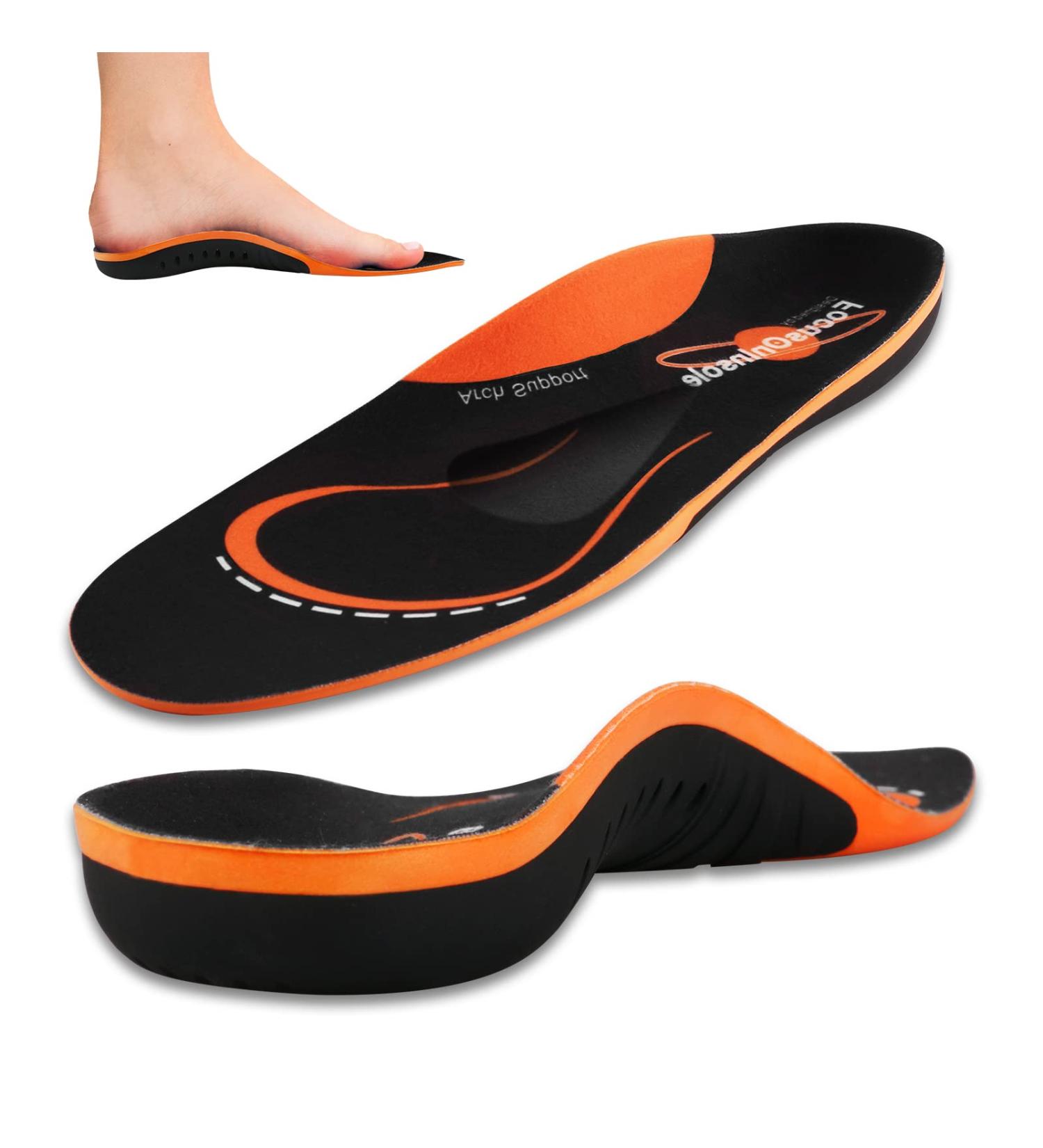 Plantar Fasciitis Arch Support Insoles for Men and Women - Orthotic Inserts for Flat Feet, Running, and High Arch Pain | Gel Shoe Insoles for Athletic Shoes - Men 9-10.5, Women 10-11 - Buy Online on GoSupps.com