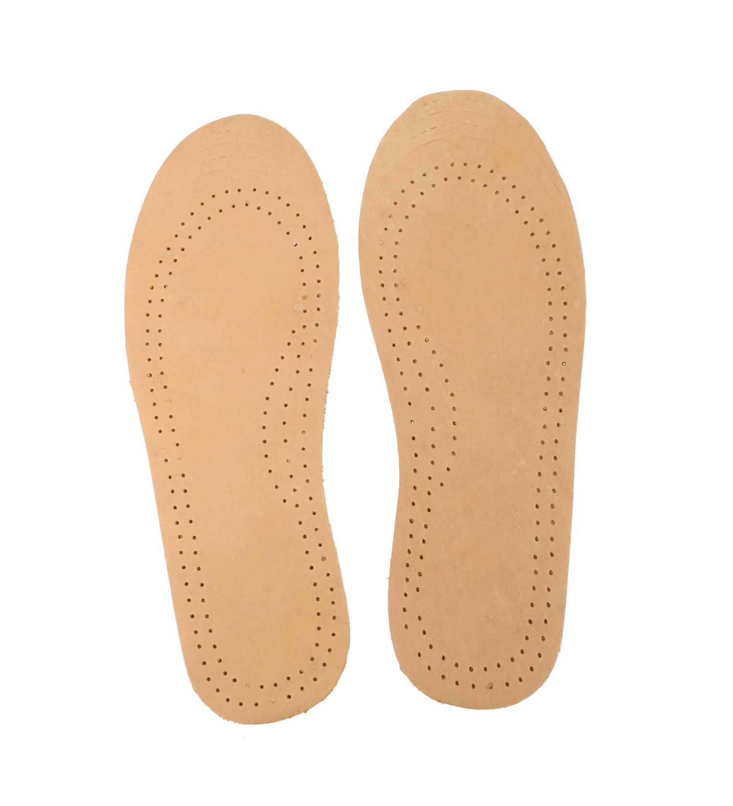 FOMIYES Ultra Thin Leather Insoles - Child Shoe Cushions Cushioned Cowhide Latex Massage Insoles in Khaki - Buy Online on GoSupps.com