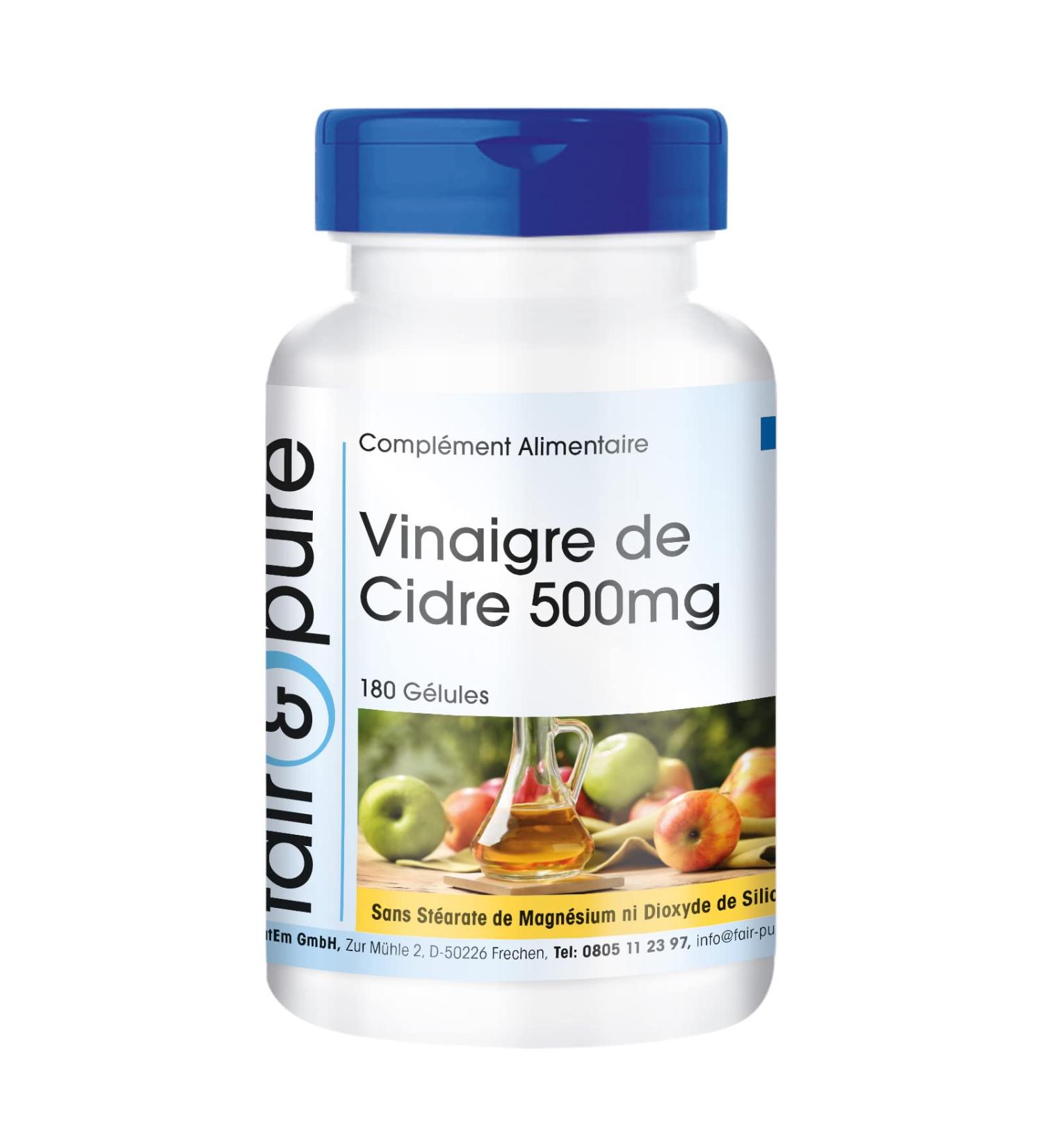 Fair & Pure - Apple Cider Vinegar Capsules 2000 mg per daily dose - Vegan - High dosage - 180 capsules - Buy Online on GoSupps.com