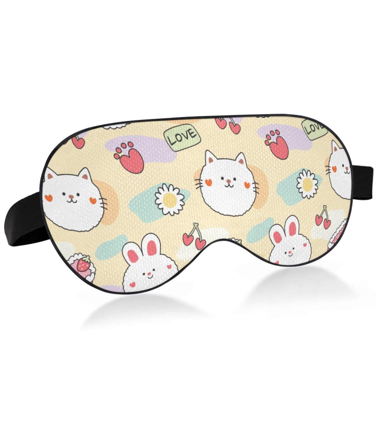 Haskirky Light Blocking Eye Mask for Deep Sleep - Breathable & Adjustable for Men and Women - Ideal for Travel, Meditation, and Office - Cute Rabbit Design - Buy Online on GoSupps.com