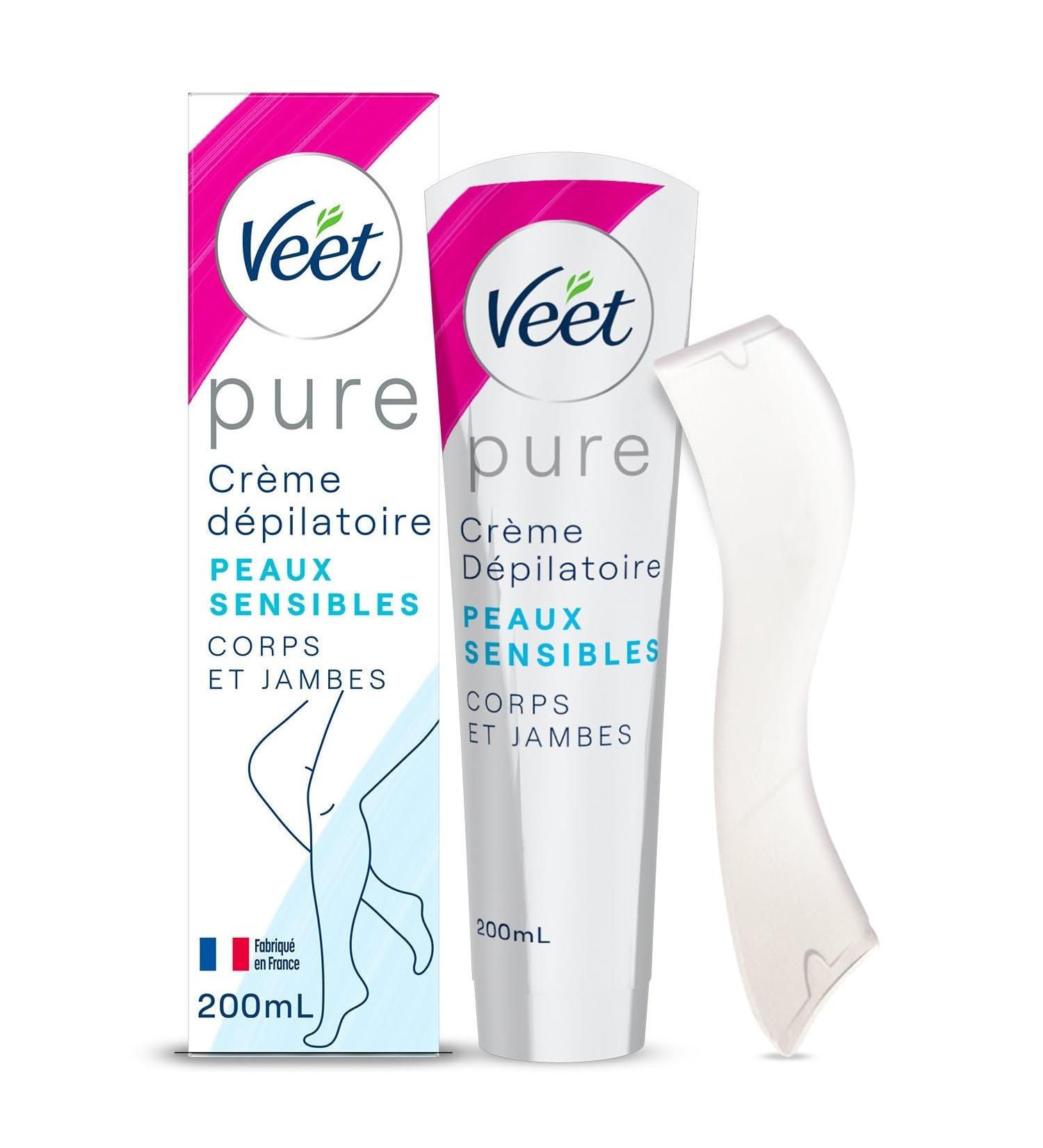 VEET Cr me D pilatoire Douceur Peau Sensible Soin Vitamine E et Aloe Vera (Flacon 200mL) - Lot de 3 - vendu par Lot