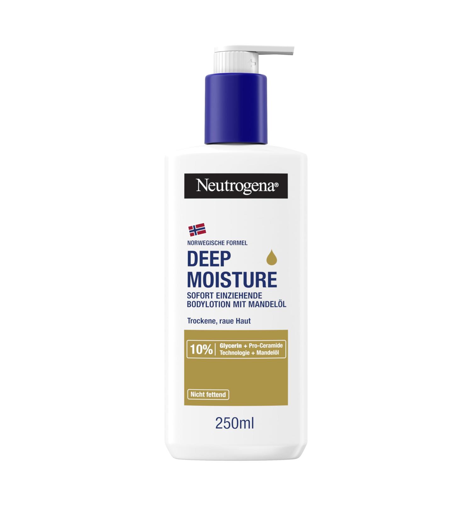 Neutrogena Deep Moisture Body Lotion for Dry Skin 250ml - Best Hydration for All Skin Types | International Shipping - Buy Online on GoSupps.com