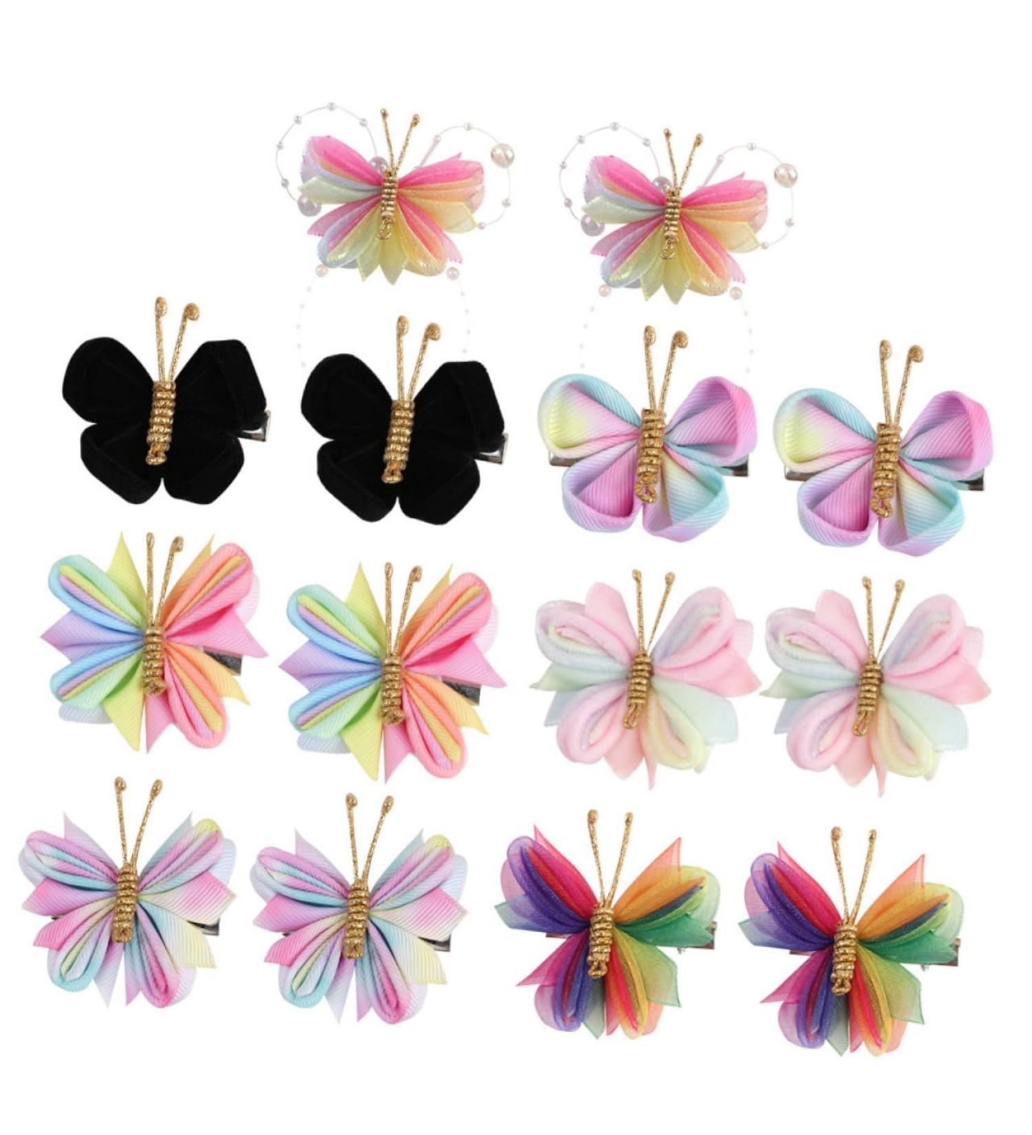 minkissy 7 Pairs Mesh Butterfly Hair Accessories Hair Barrettes for Women Hair Decoration Girls Hair Accessory Hair Clips Girls Hairpins Hair Toppers for Women Metal Issue Card Alloy Miss - Buy Online on GoSupps.com