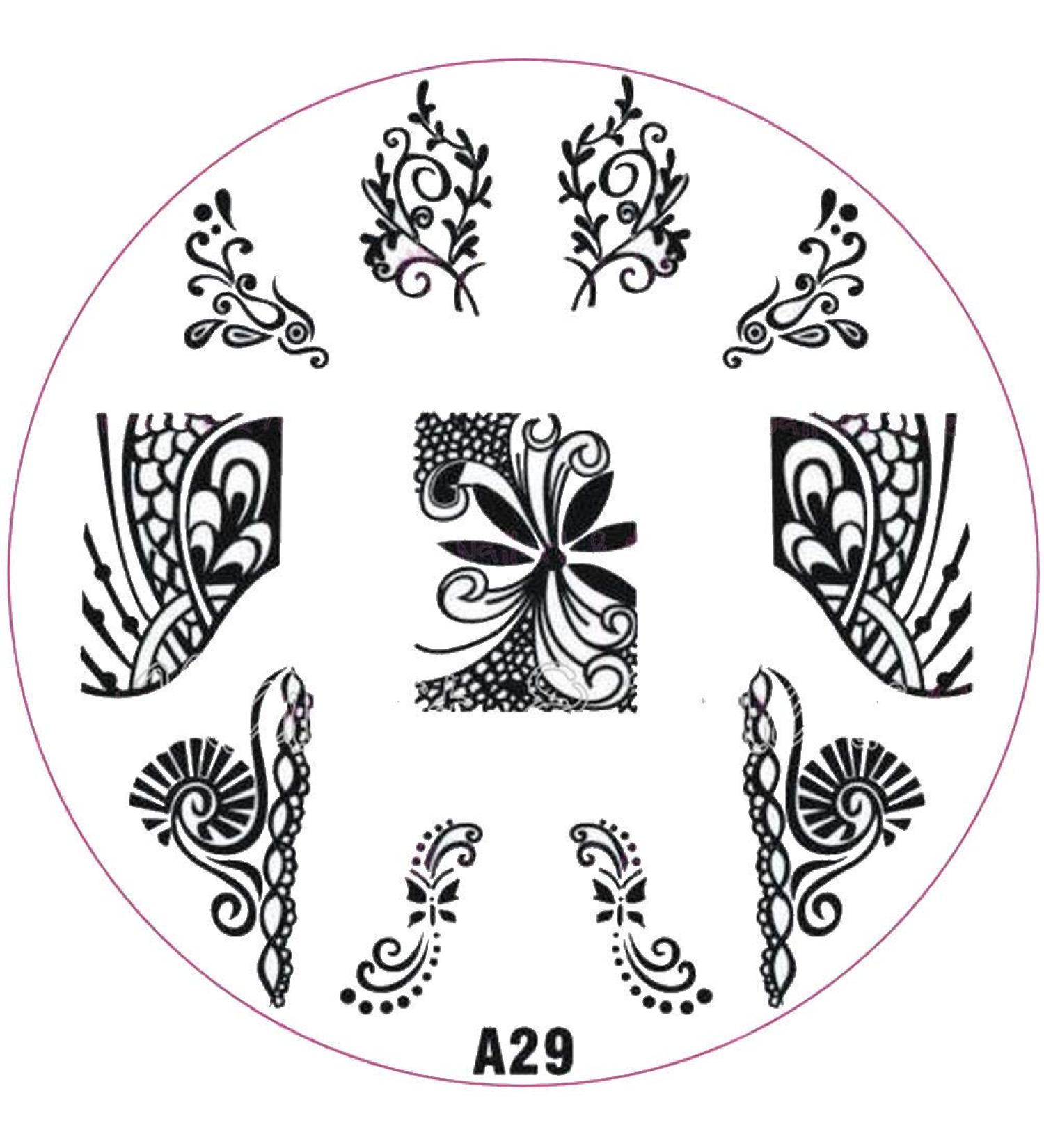 ++SPECIAL ITEM++ Stamping stencil A-Series: A29 Ornaments Butterflies