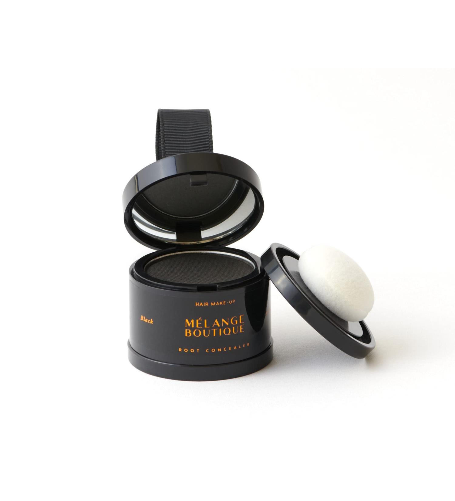 Melange Boutique Hairline Powder Instant Formula (Black) - Root Touchup & Concealer for Gray Roots, Thinning & Bald Spots - Buy Online on GoSupps.com