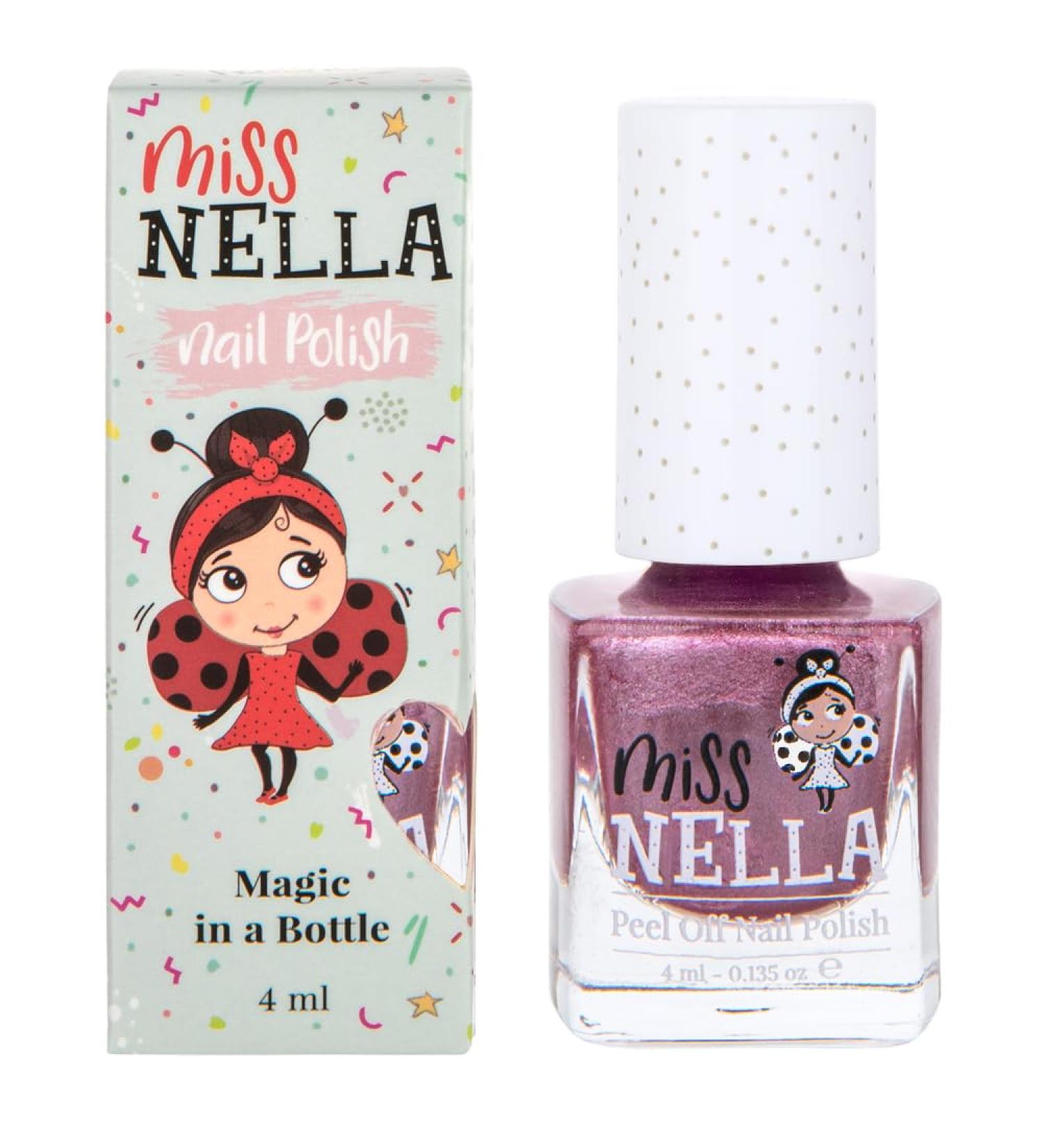 Miss Nella Diplodo-Kiss Non-Toxic Chromatic Nail Polish for Kids | Peel-Off Water-Based Odor-Neutral - Chrome Pink - Buy Online on GoSupps.com