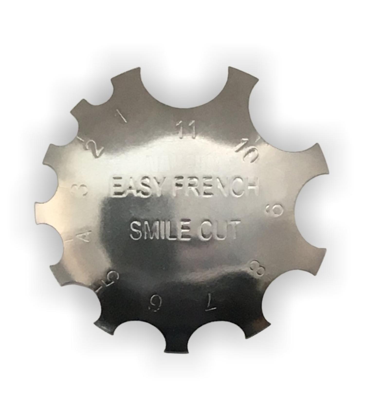 Edge Trimmer - Easy French Smile Cut - Metal Template