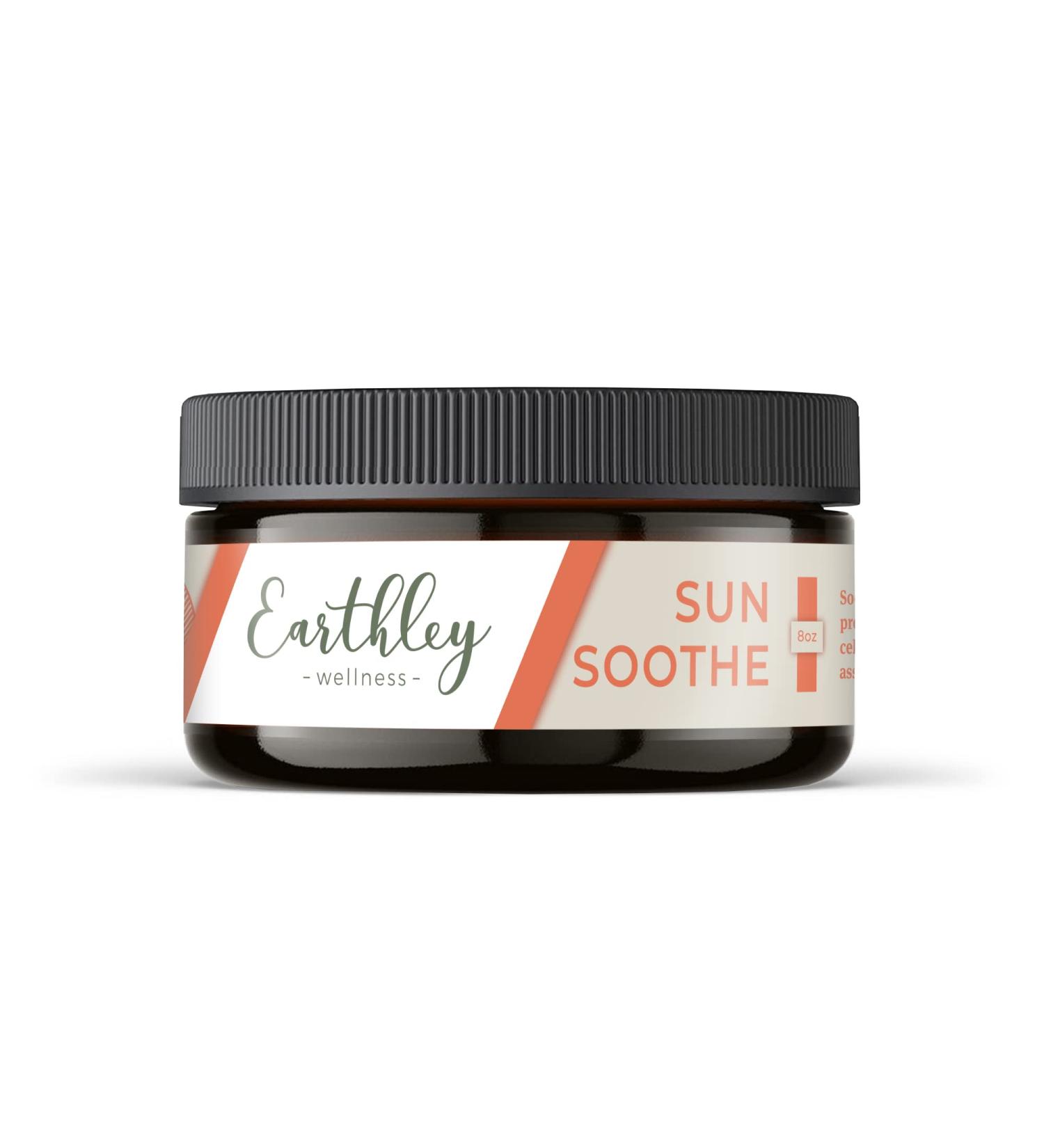 Earthley Wellness Sun Soothe: All-Natural Sunburn Relief for Fast Healing and Hydration - Safe for the Whole Family | 8oz - Buy Online on GoSupps.com