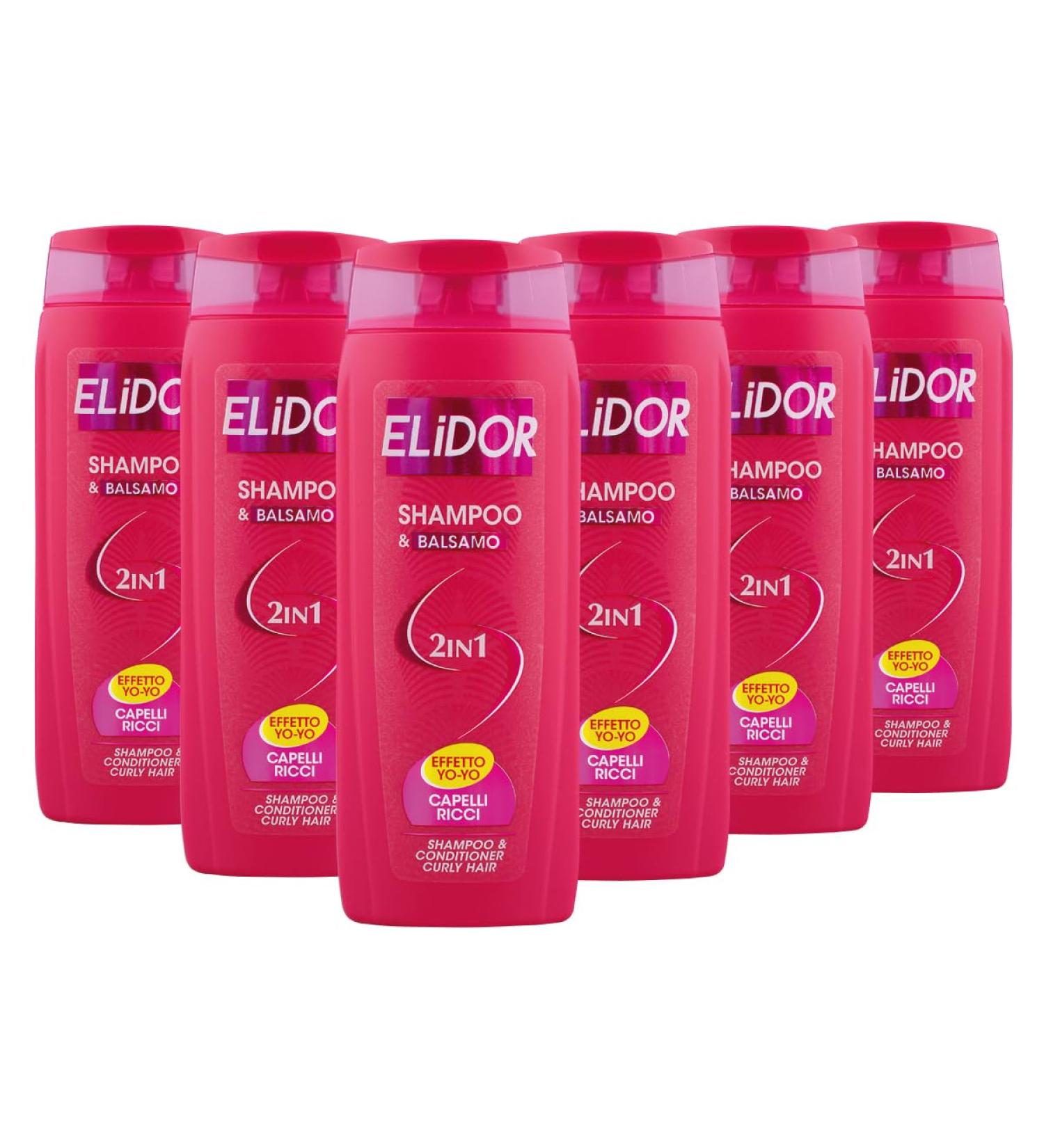 Elidor Elidor 2-in-1 Shampoo & Conditioner for Curly Hair Yo-Yo Effect 250ml Pack of 6