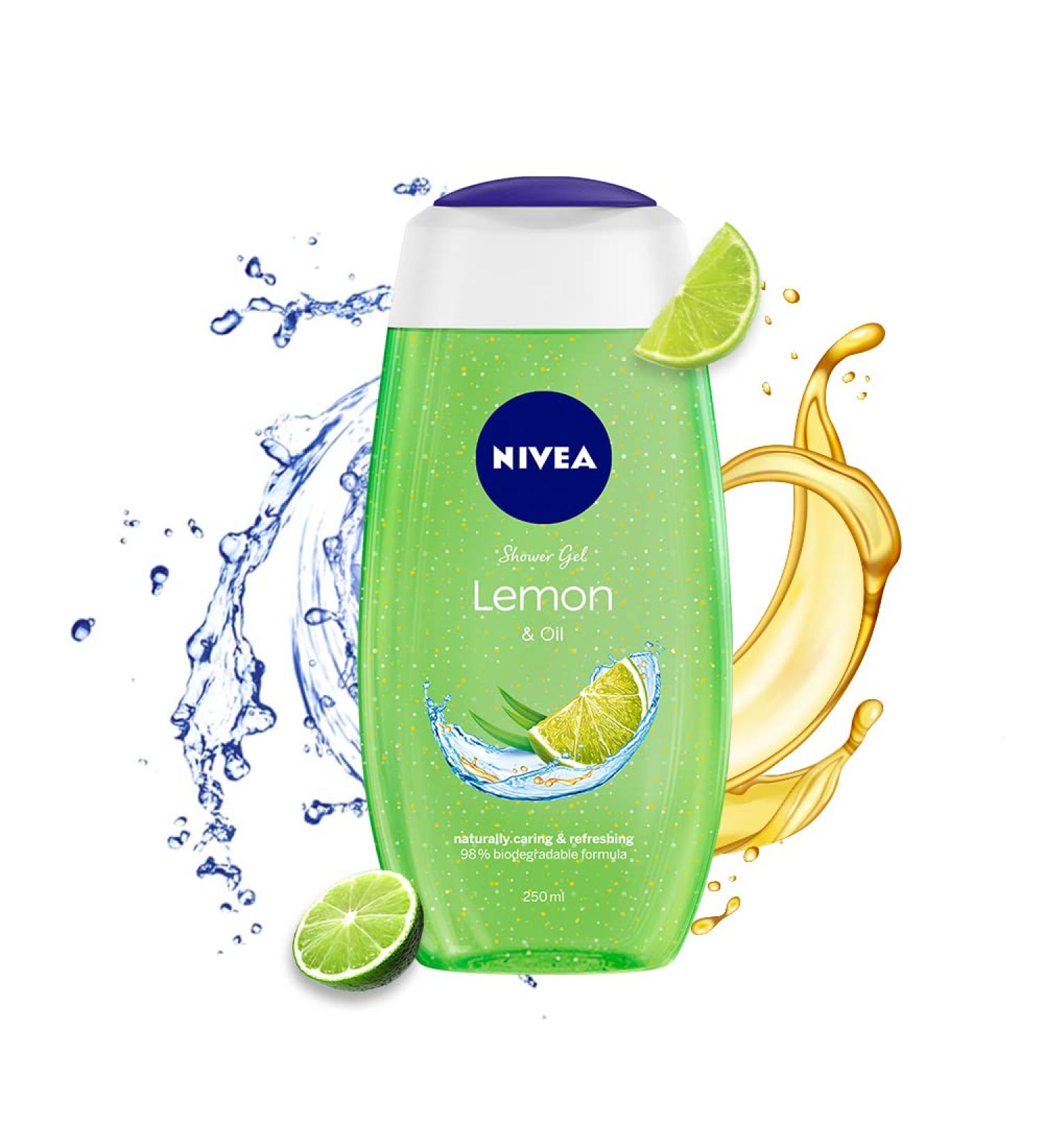 Buy Nivea Care Shower Gel Lemon & Oil 250ml | Refreshing Moisture for All Skin Types - International Shipping Available - Buy Online on GoSupps.com