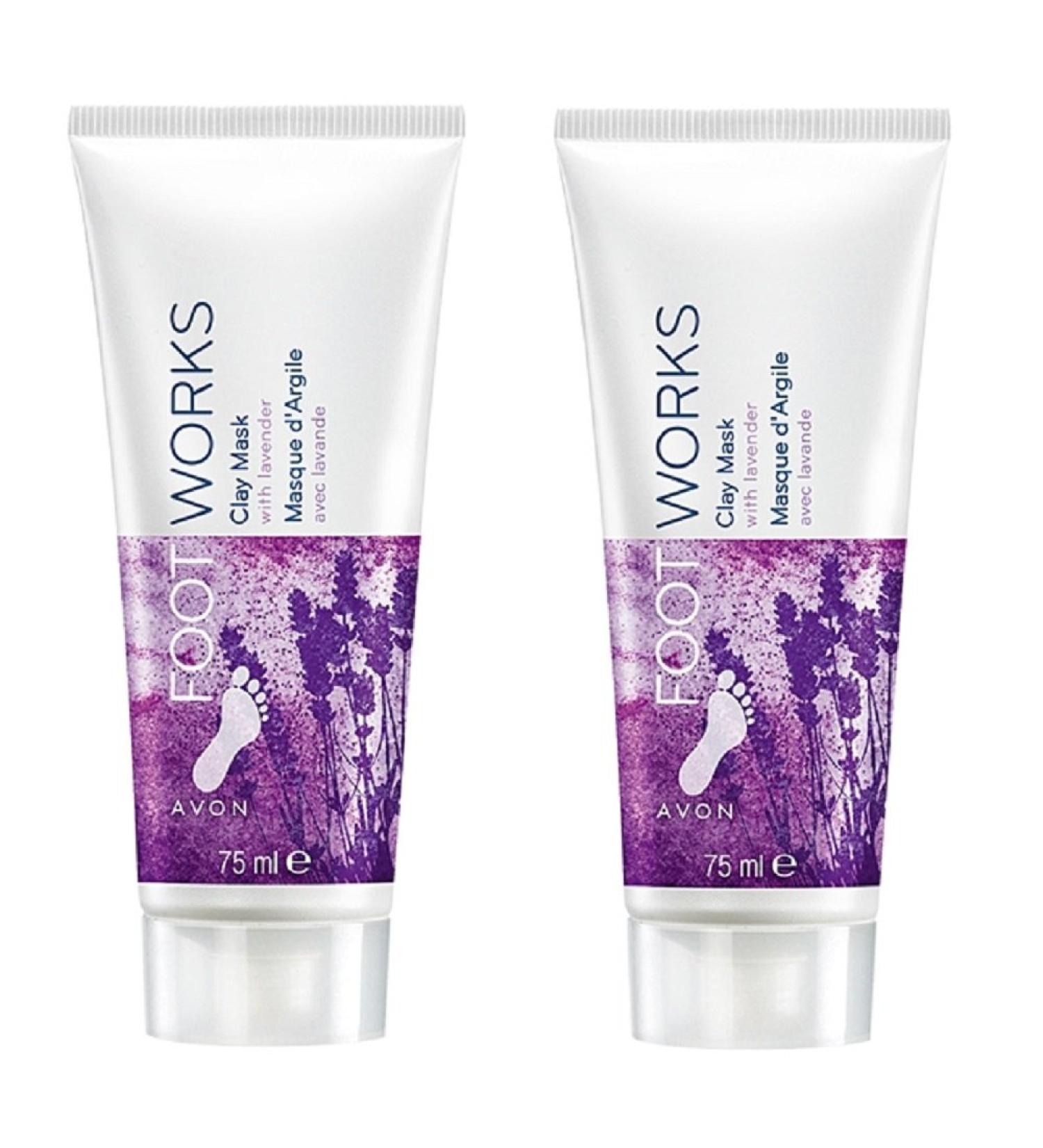 Foot Works Clay Mask with Lavender - Pack of 2 x 75 ml