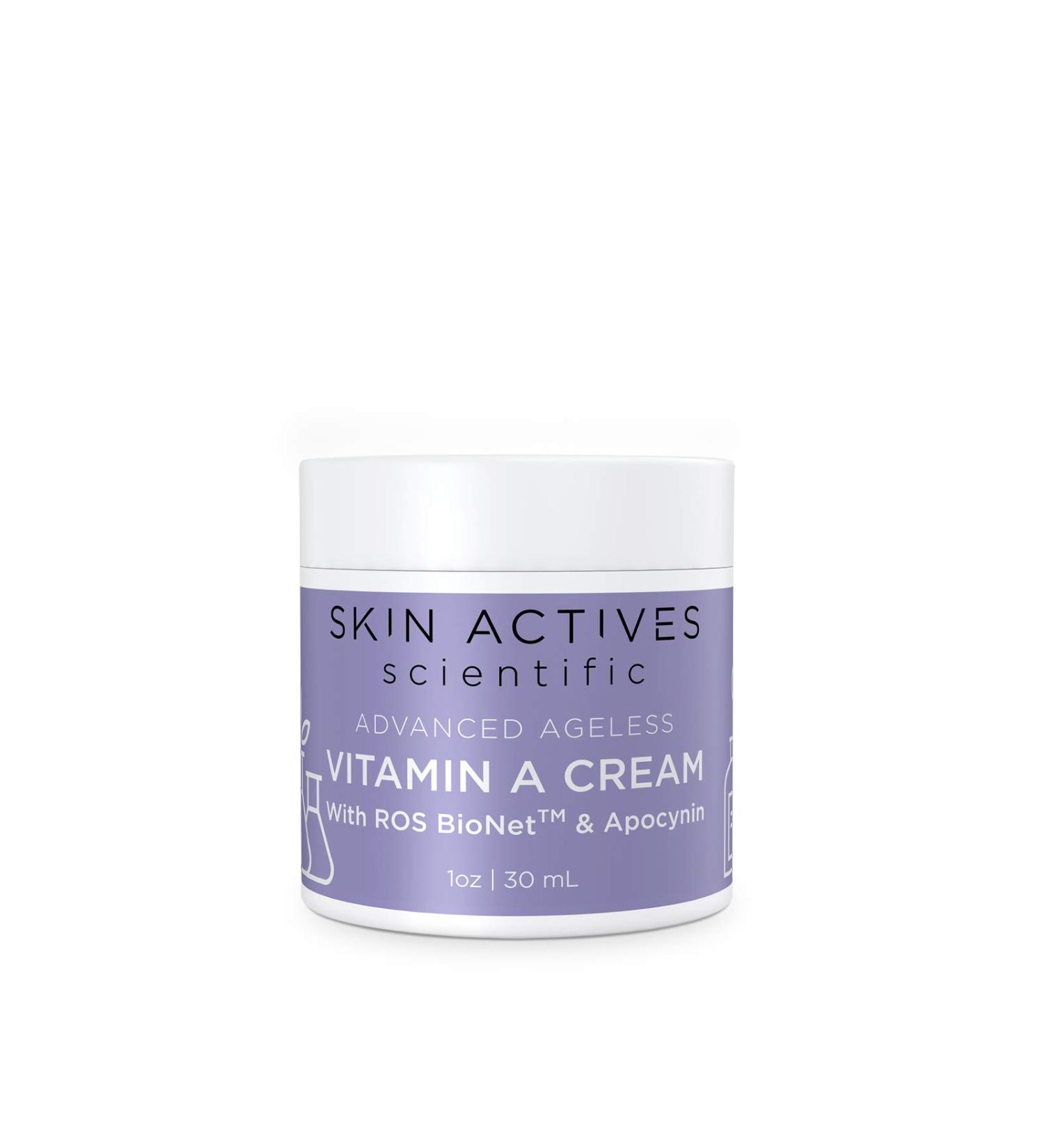 Skin Actives Vitamin A Cream with ROS BioNet & Apocynin - 1 oz | Anti-Aging Skincare for All Skin Types | International Shipping Available - Buy Online on GoSupps.com