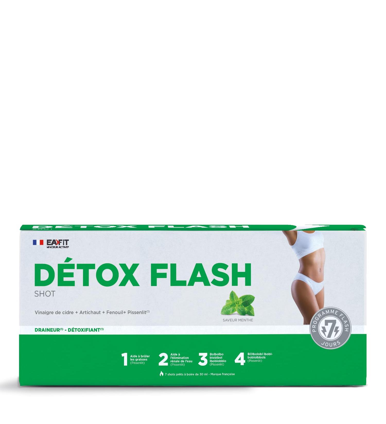 Eafit MINCEUR - DETOX FLASH SHOT - Drain - Detoxify - Apple cider vinegar - Fennel - Dandelion - Artichoke 7 shot - Buy Online on GoSupps.com