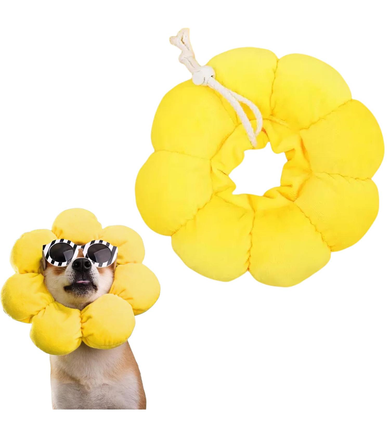 1 Piece Cat Cone Collar Soft Cute Sun Flower Neck Cat Cones Adjustable Pet Recovery Collar for Cats Kittens Puppies Soft Elizabethan Collar Prevent Licking Biting Protect Wounds - Buy Online on GoSupps.com