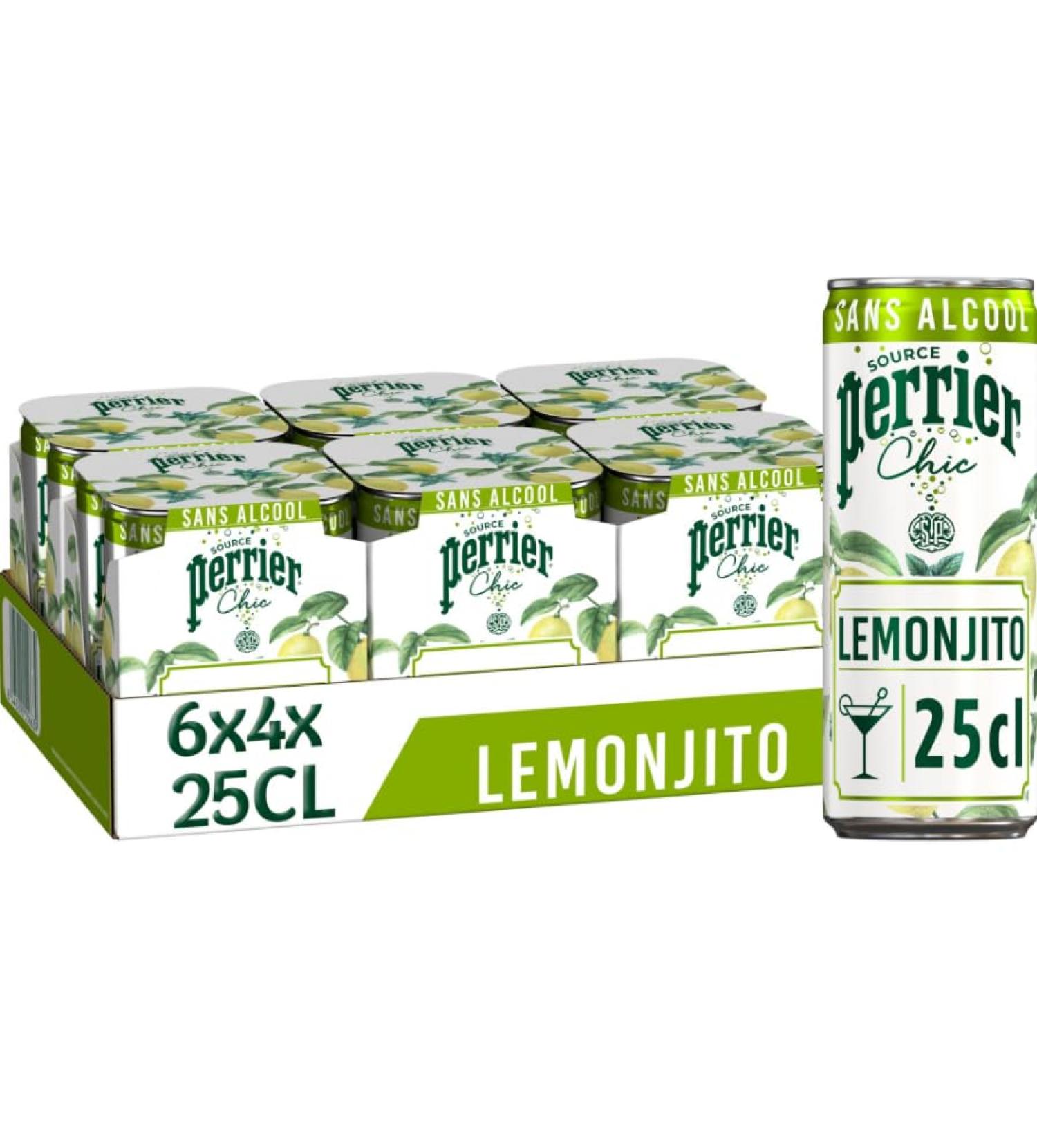MAISON PERRIER CHIC Boisson Gazeuse Sans Alcool Lemonjito - 6 packs de 4x25cl - Buy Online on GoSupps.com