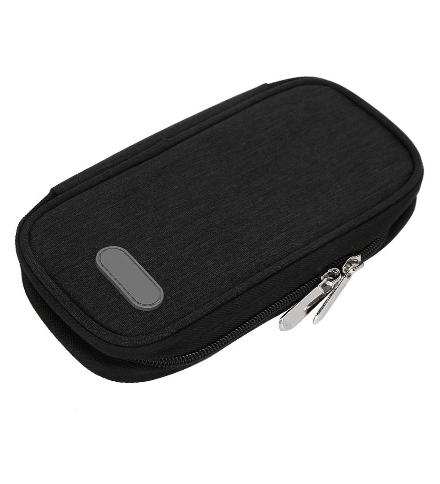 Saluaqui Insulin Cooling Bag - Portable Medication Cold Storage for Patient Care - 8.3 x 4.5 x 1.2 (Black) - Buy Online on GoSupps.com